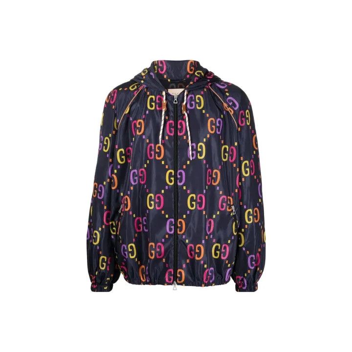 Gucci Gucci Logo Print Hooded Jacket for Men Size US L / EU 52-54 / 3 - 1 Thumbnail
