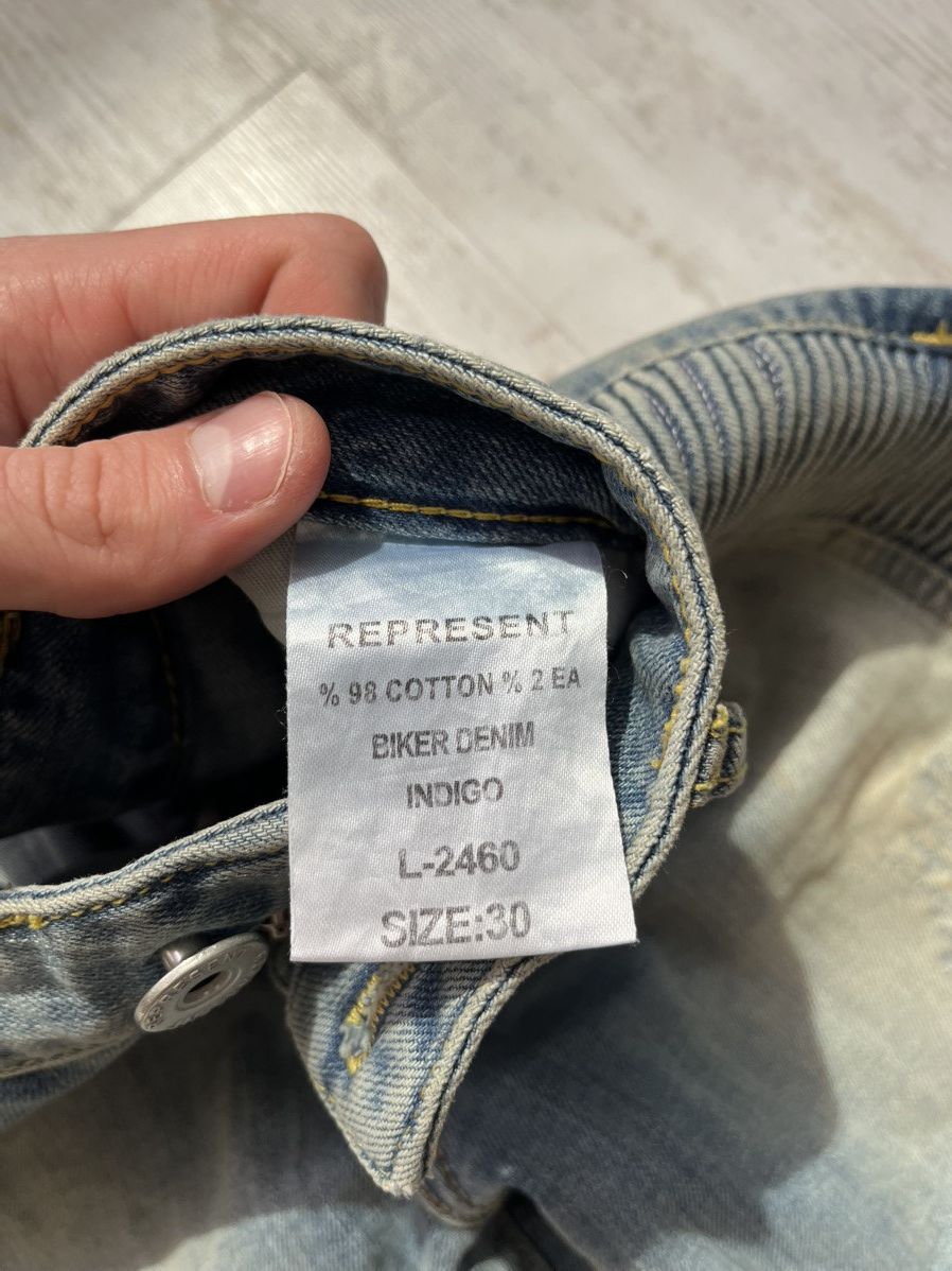 Represent Clo. Represent Clothing Biker Denim Distressed Jeans - Blue - 30 Size US 30 / EU 46 - 6 Thumbnail