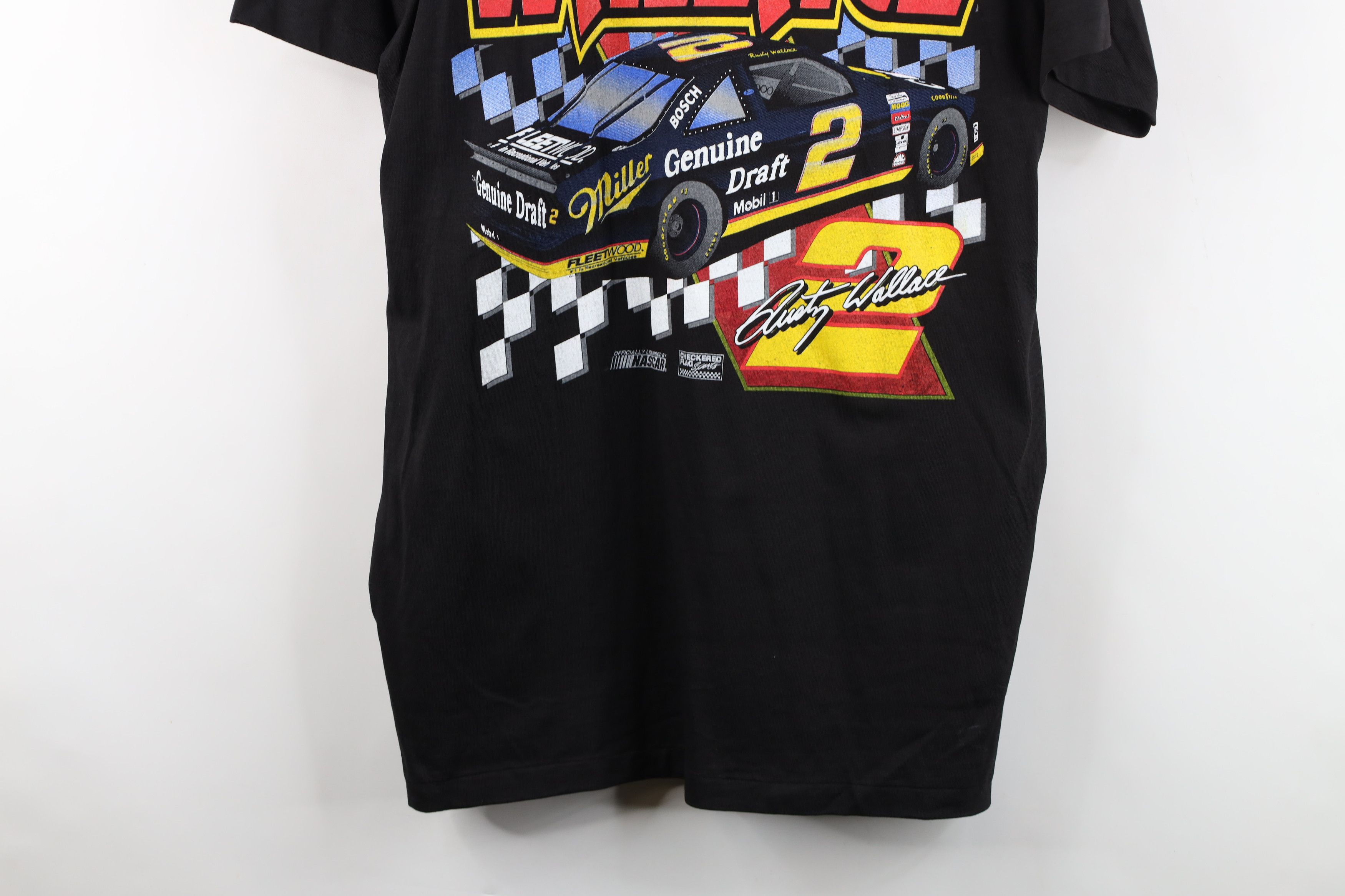 Vintage Vintage 90s NASCAR Rusty Wallace Racing Miller Lite T-Shirt Size US L / EU 52-54 / 3 - 3 Thumbnail