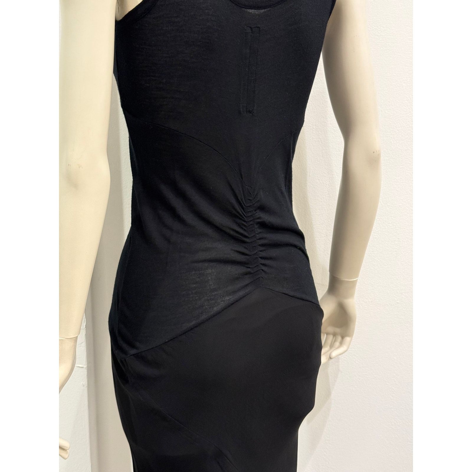 Rick Owens S/S2008 Rick Owens "Creatch" ruched maxi dress Size S / US 4 / IT 40 - 6 Thumbnail
