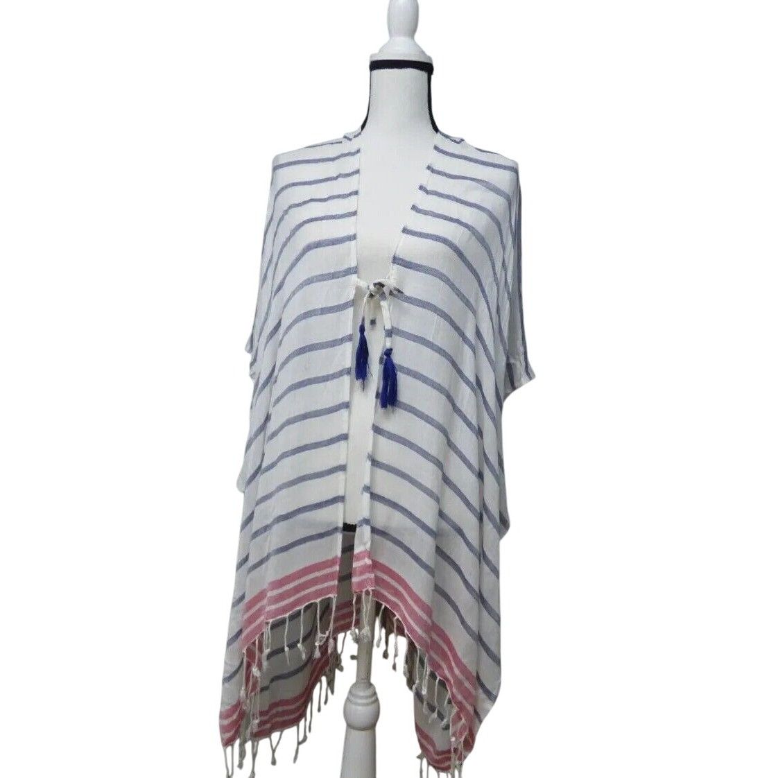 Other INC International Concepts Striped Tie Topper, White/ Navy, Size ONE SIZE - 7 Thumbnail