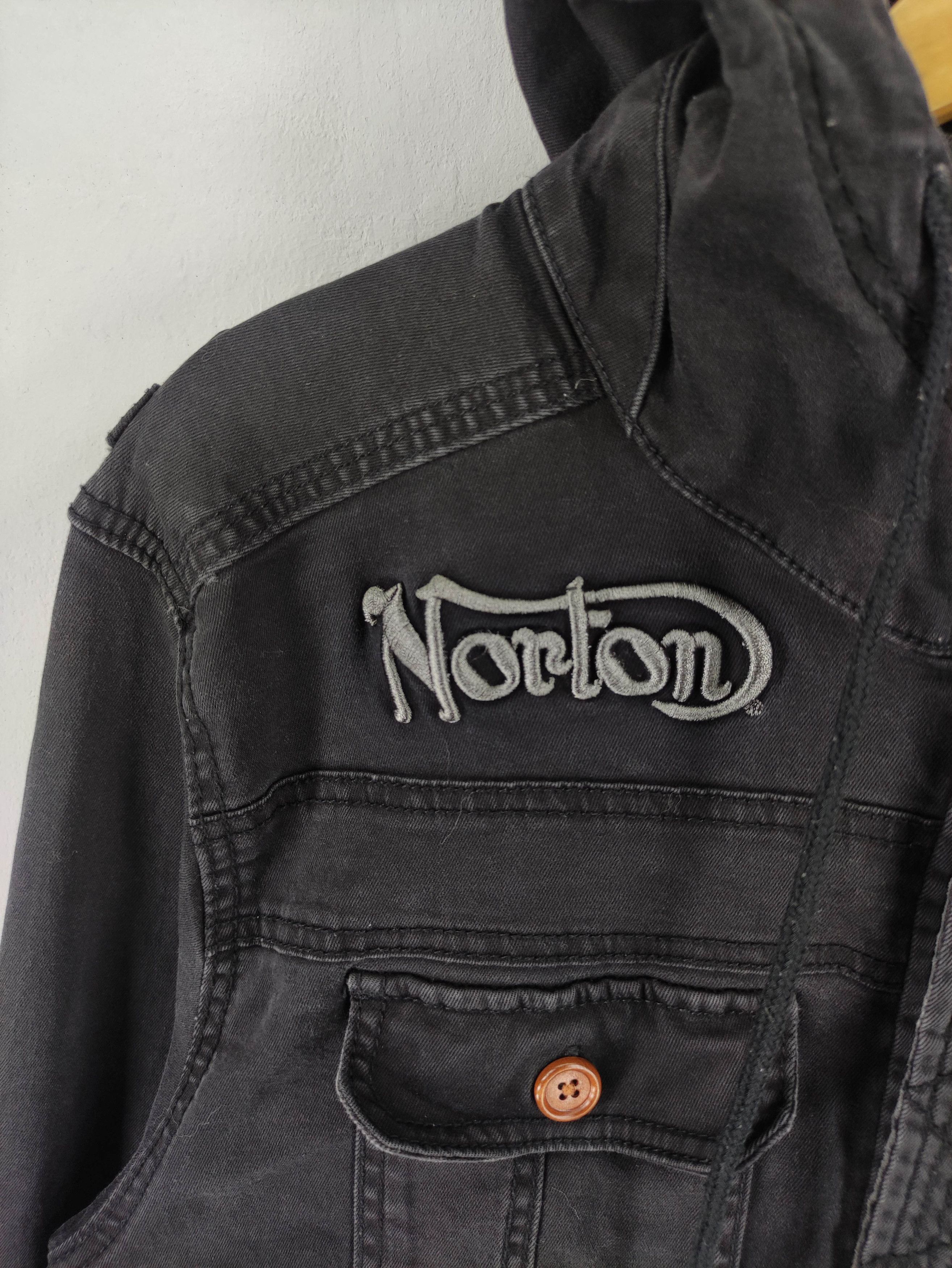 Norton Vintage Norton Embroidered Logo Hooded Jacket Size US XL / EU 56 / 4 - 3 Thumbnail