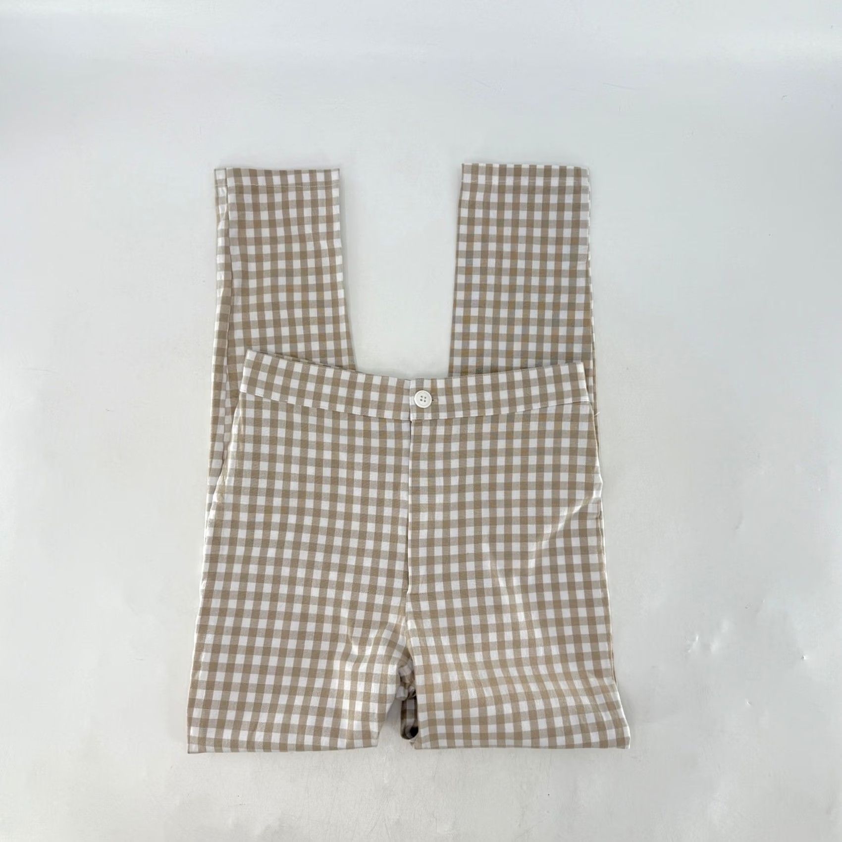 Urban Outfitters Urban Outfitters Gingham Pants Women's Size 4 Beige White Checkered Casual Straight Leg Pants Size 27" / US 4 / IT 40 - 4 Thumbnail
