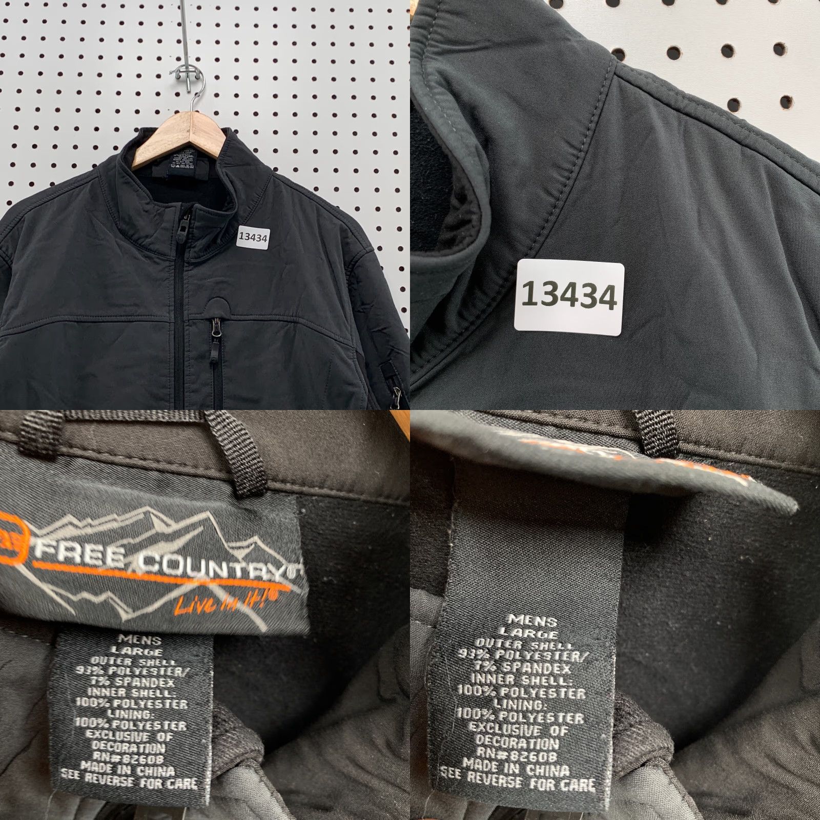 Free Country VINTAGE Free Country Black Full Zip Jacket Mens Large Polyester Blend Casual Wear Jacket Size US L / EU 52-54 / 3 - 8 Thumbnail