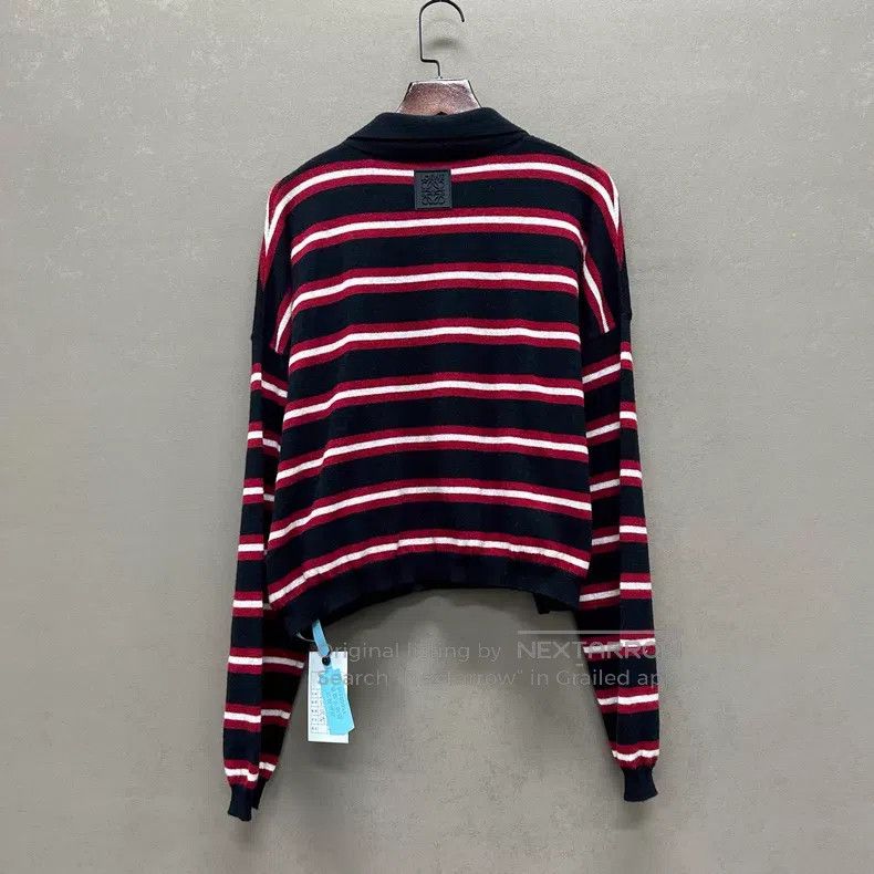 Loewe Loewe Striped Wool Long Sleeve Polo Shirt Size S / US 4 / IT 40 - 2 Thumbnail