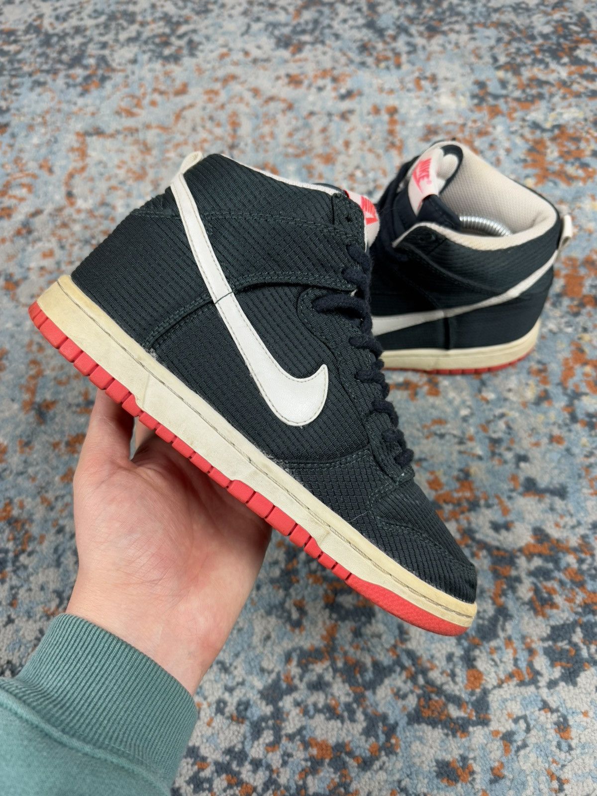 Nike × Vintage Vintage 00s Nike dunk high corduroy waffle knit style Size US 7 / IT 37 - 1 Thumbnail