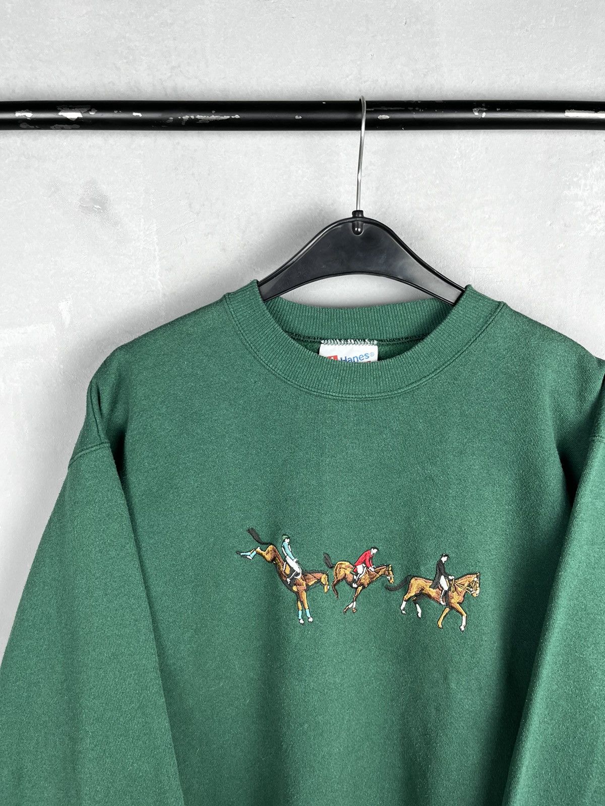 Hanes × Vintage Hanes horses sweatshirt vintage 90s Size US M / EU 48-50 / 2 - 4 Thumbnail