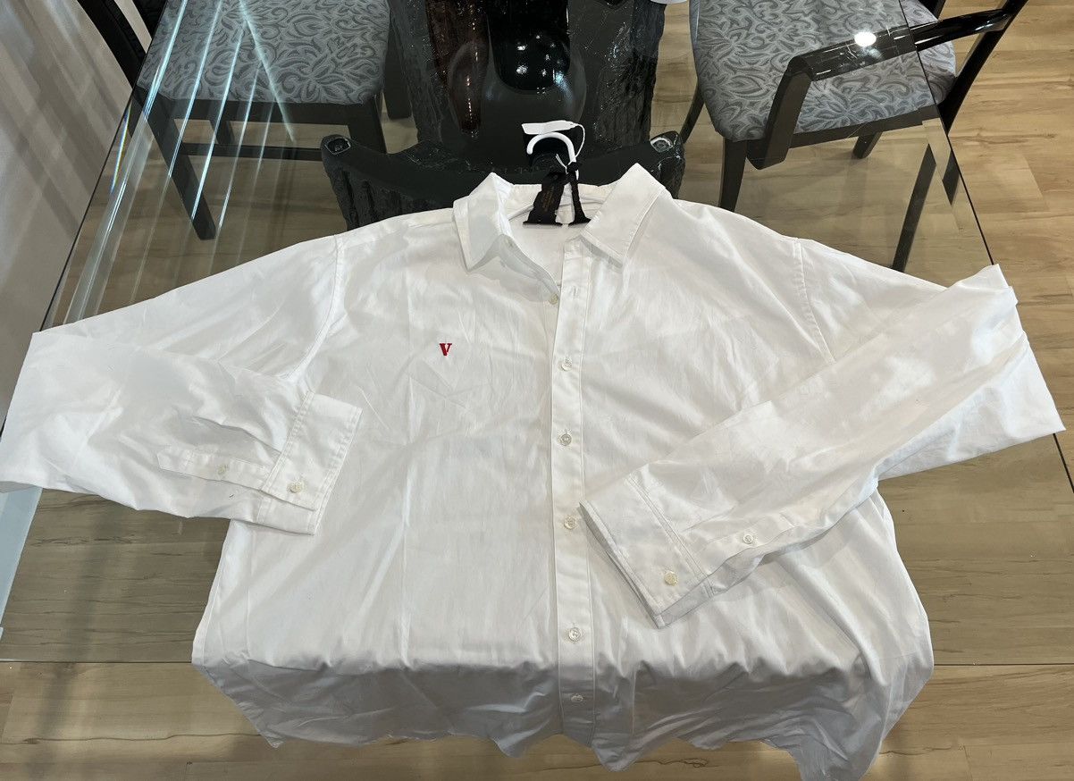 Vlone NWT VLONE White & Red V Long Sleeve Button Down Size US XL / EU 56 / 4 - 4 Thumbnail