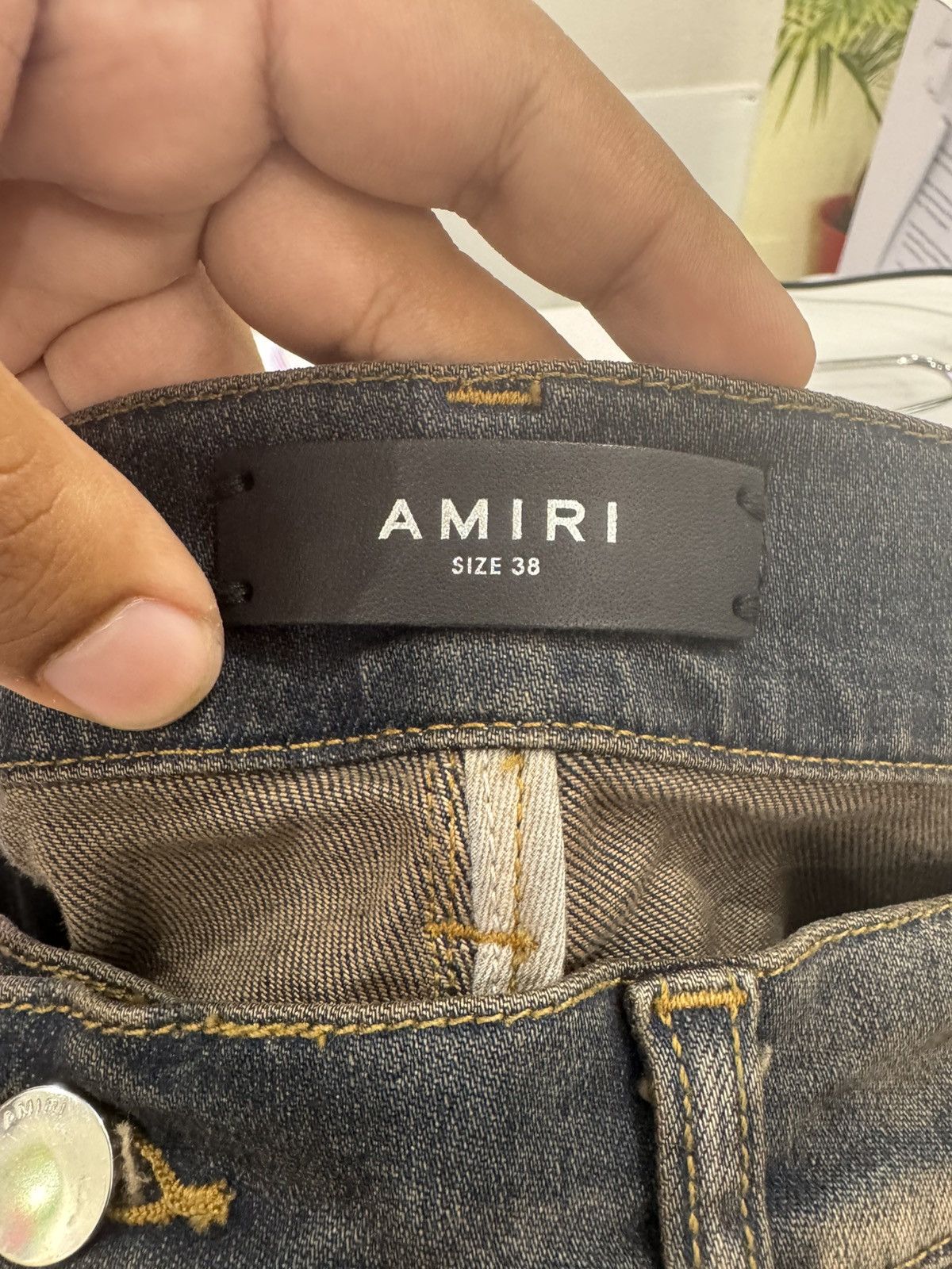 Amiri Amiri Dark Indigo & Black Patch Thrasher Jeans Size US 38 / EU 54 - 3 Thumbnail