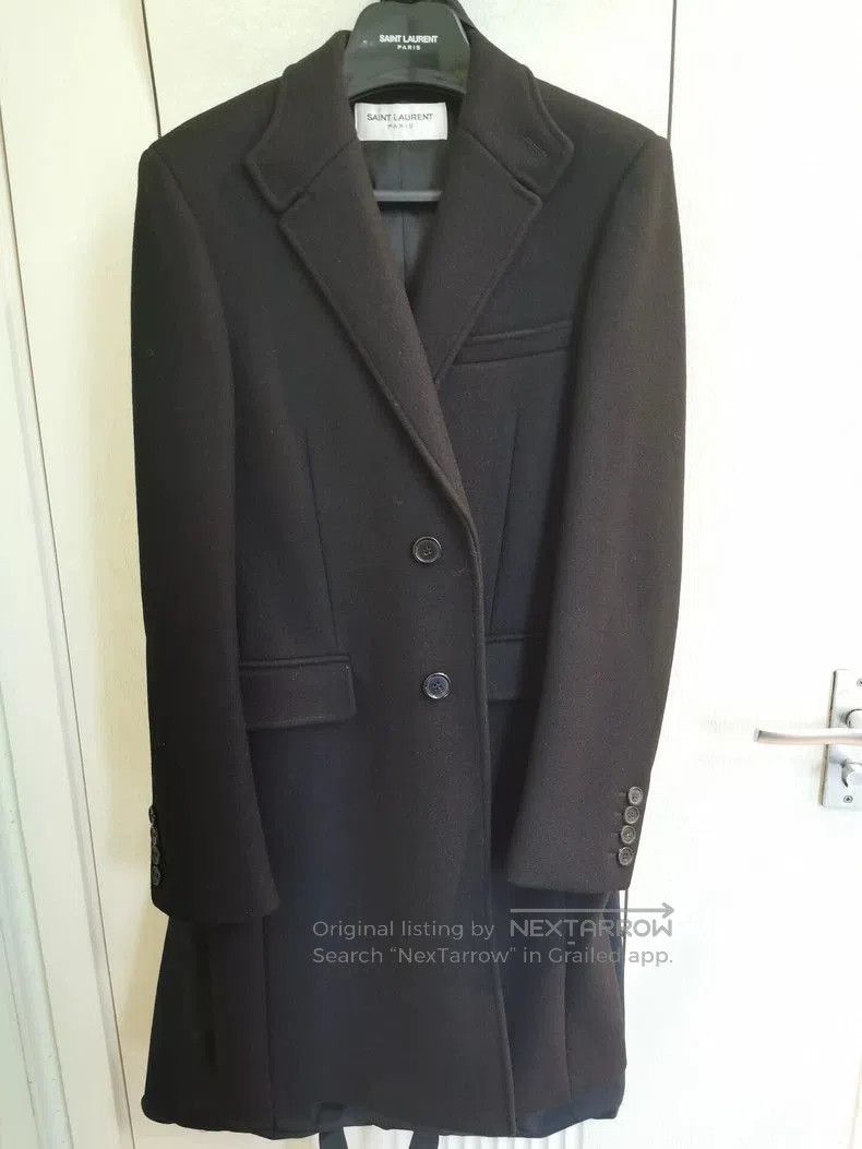 Saint Laurent Paris SAINT LAURENT Genuine Leather Trim Coat. Size US S / EU 44-46 / 1 - 2 Thumbnail