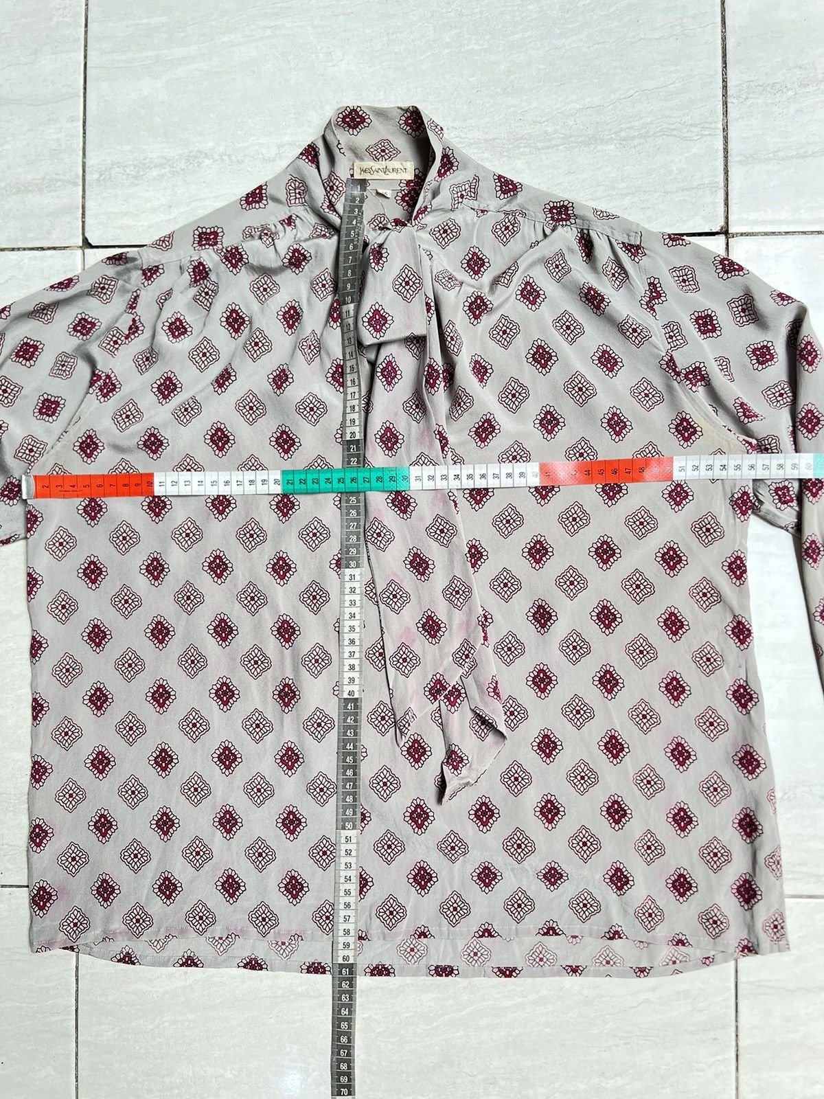 Yves Saint Laurent Yves Saint Laurent YSL Motive Blouse Size L / US 10 / IT 46 - 7 Thumbnail