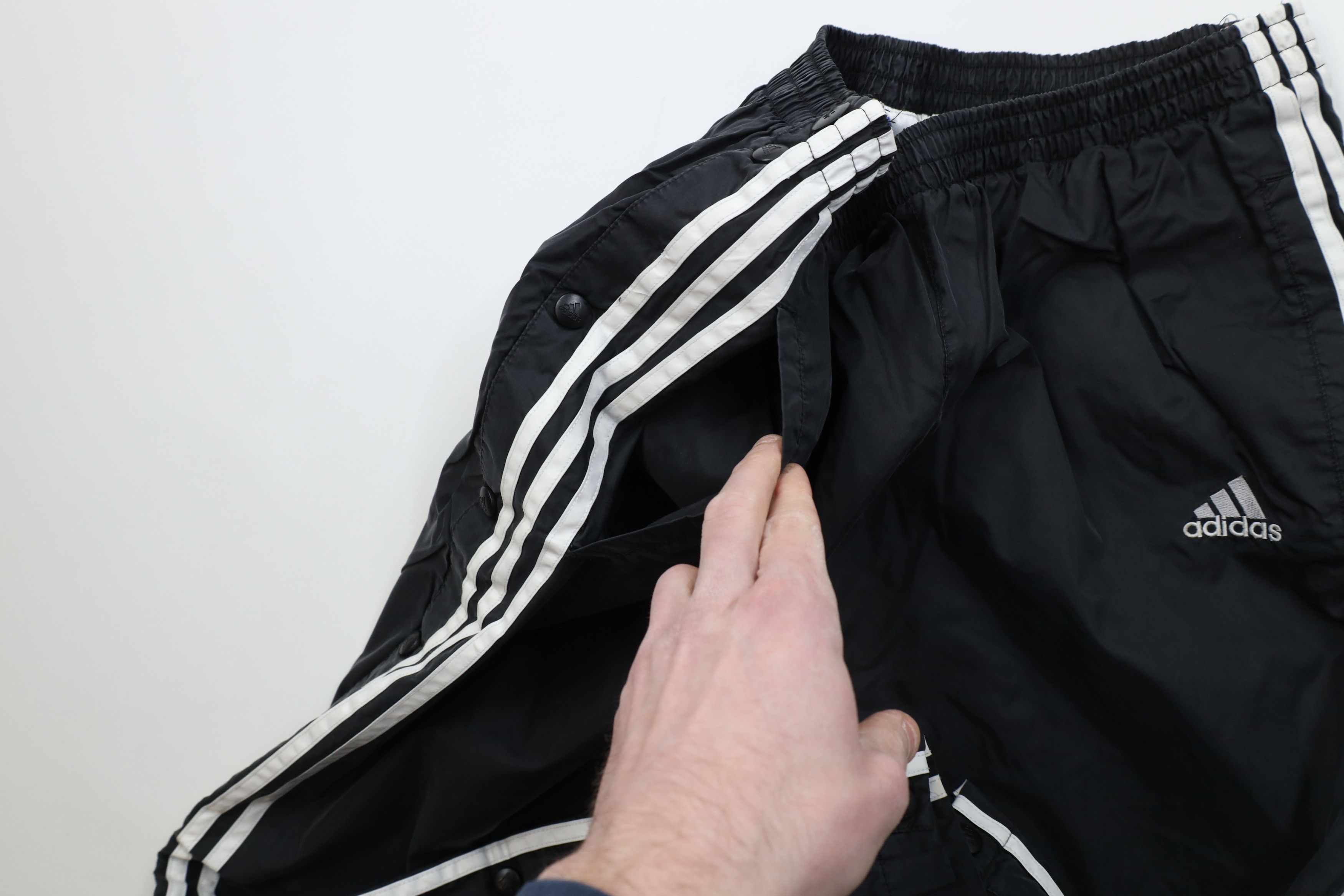 Adidas Vintage 90s Adidas Lined Wide Leg Tearaway Windbreaker Pants Size US 34 / EU 50 - 9 Thumbnail