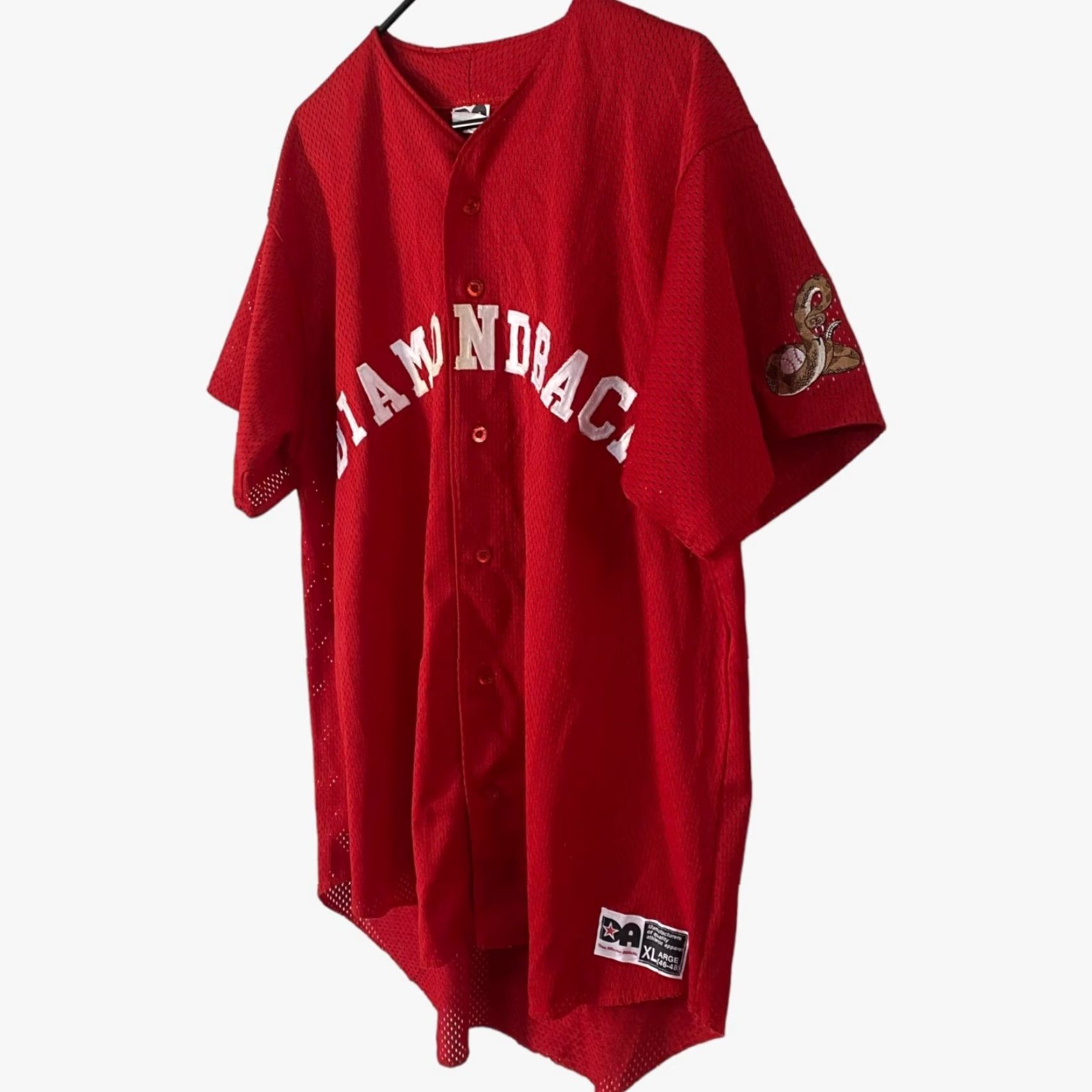 Vintage VINTAGE Arizona Diamondbacks Baseball Jersey Red Mens XL Button-Up Short-Sleeve Size US XL / EU 56 / 4 - 2 Thumbnail