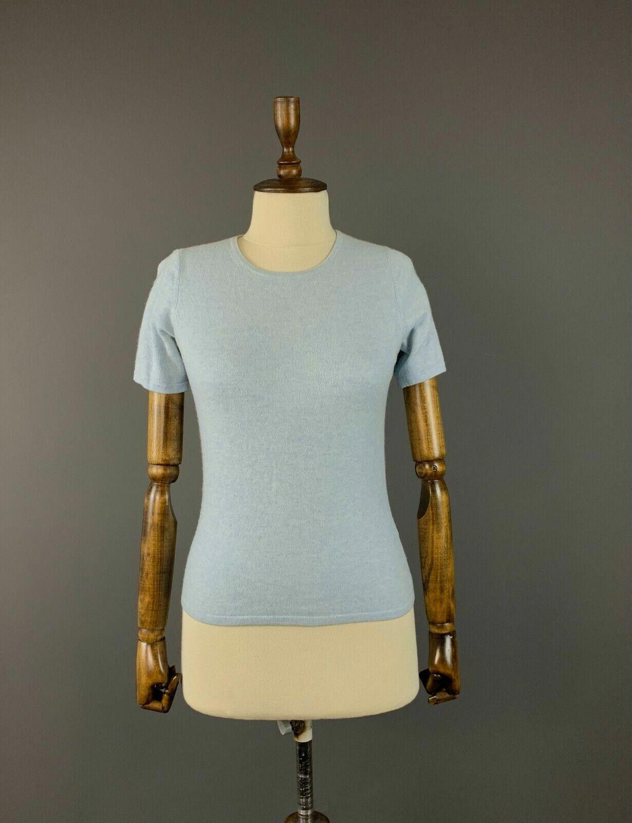 Designer Donna Lane Blue Cashmere Sweater + Top T-Shirt Size 36 Size M / US 6-8 / IT 42-44 - 2 Thumbnail