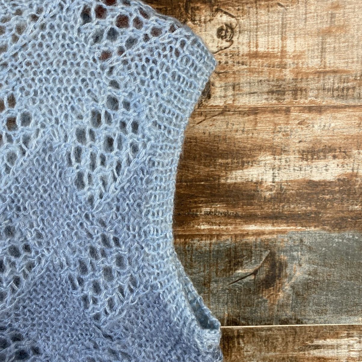 Japanese Brand DL Japanese Brand Blue Crochet meshnet Knitwear #C1196 Size S / US 4 / IT 40 - 14 Thumbnail