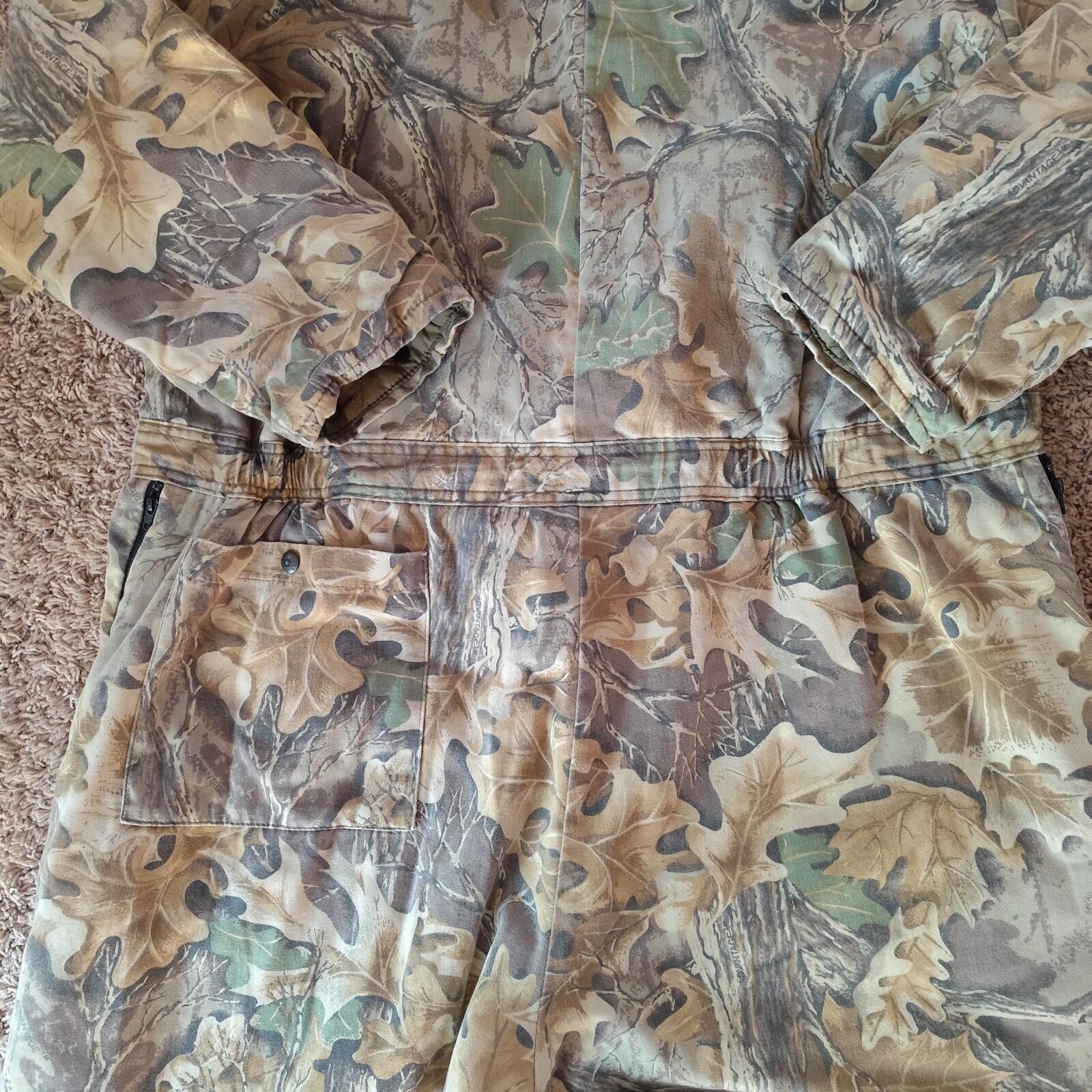 Other Vtg 10x AdvantageCamo Hunting Coveralls Suit Mens 2XL Size ONE SIZE - 9 Thumbnail