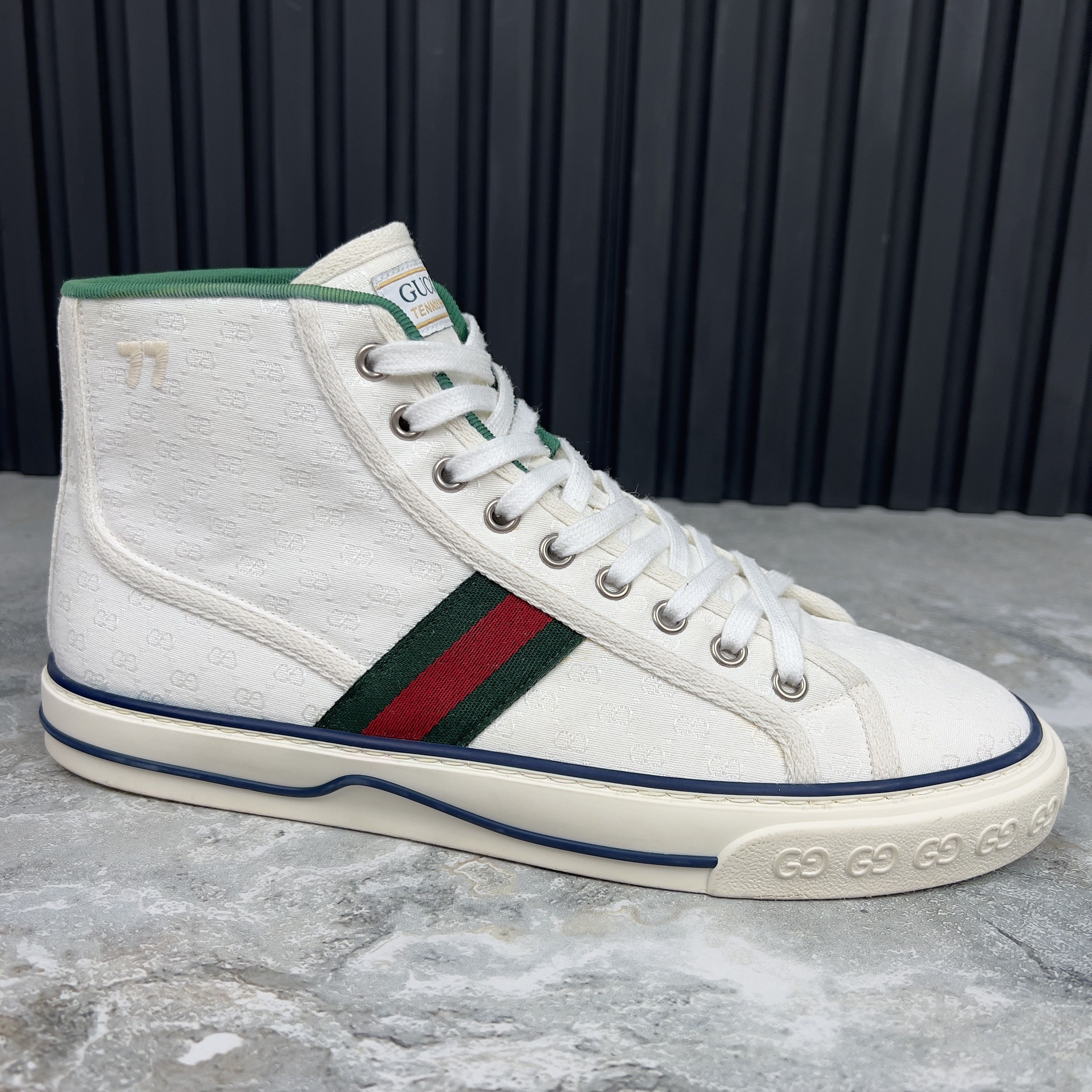Gucci GUCCI Tennis 1977 Web GG Sneakers Monogram Canvas Fabric Size US 8.5 / EU 41-42 - 1 Thumbnail