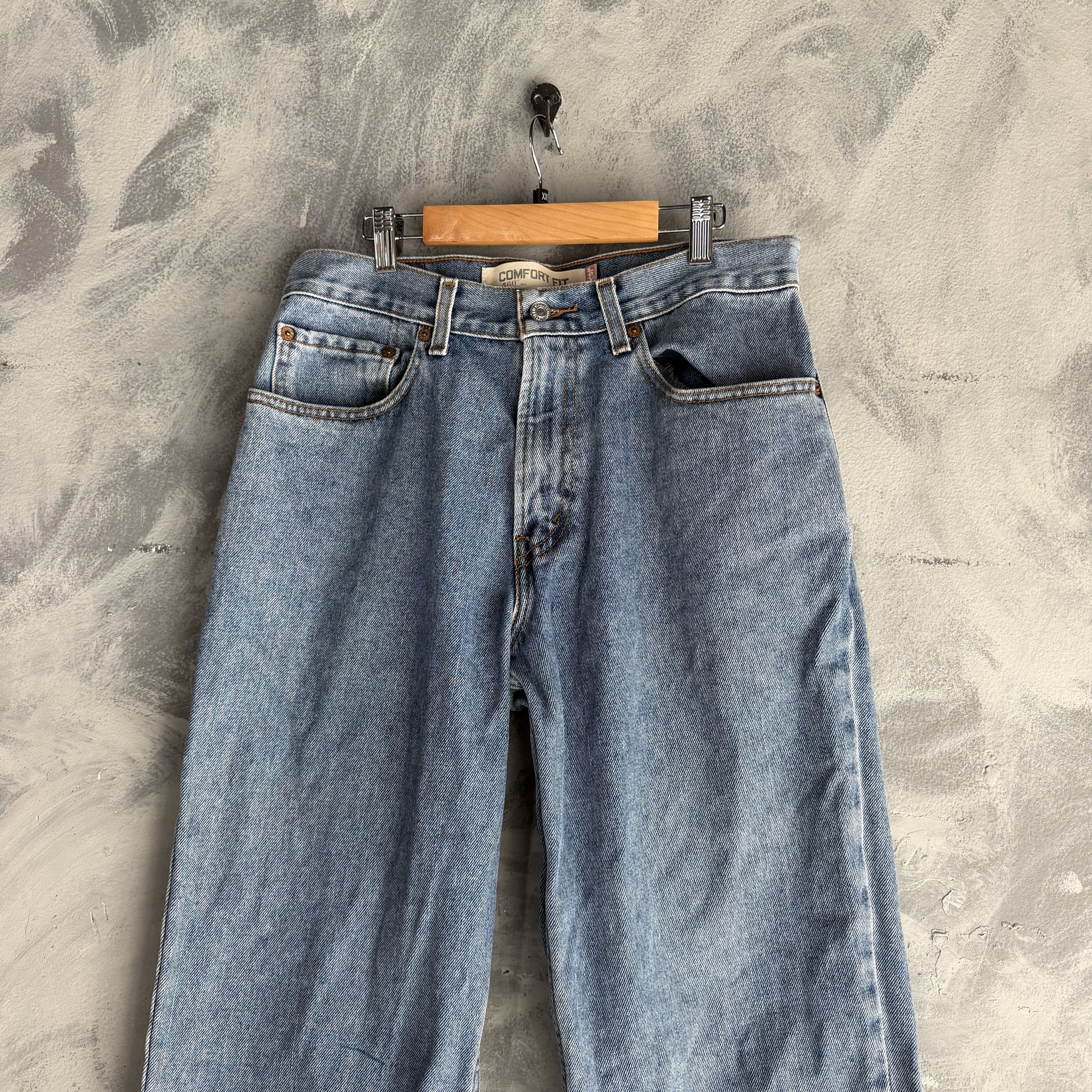 Levi's Vtg Levis 560 Jeans Mens 31x 32 90s Blue Red Tab Size US 31 - 3 Thumbnail