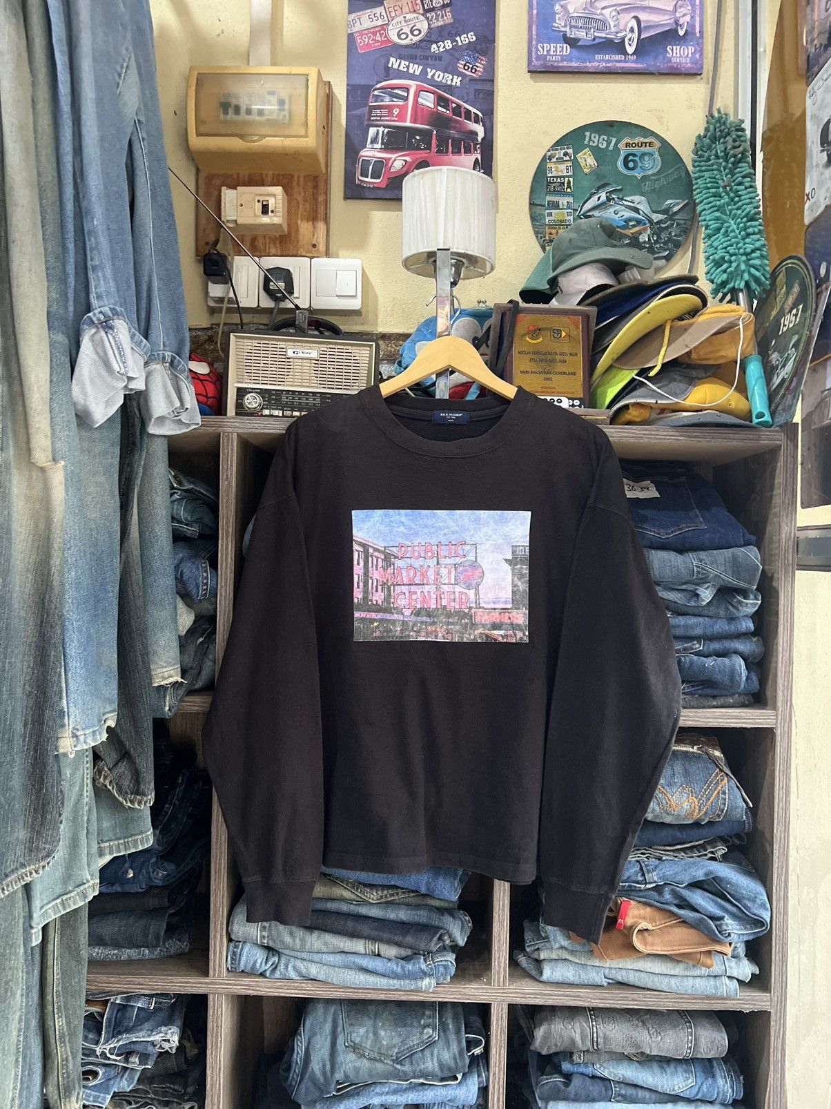 Japanese Brand 🔥Back Number Public Market Center Long Sleeve Size US L / EU 52-54 / 3 - 1 Thumbnail