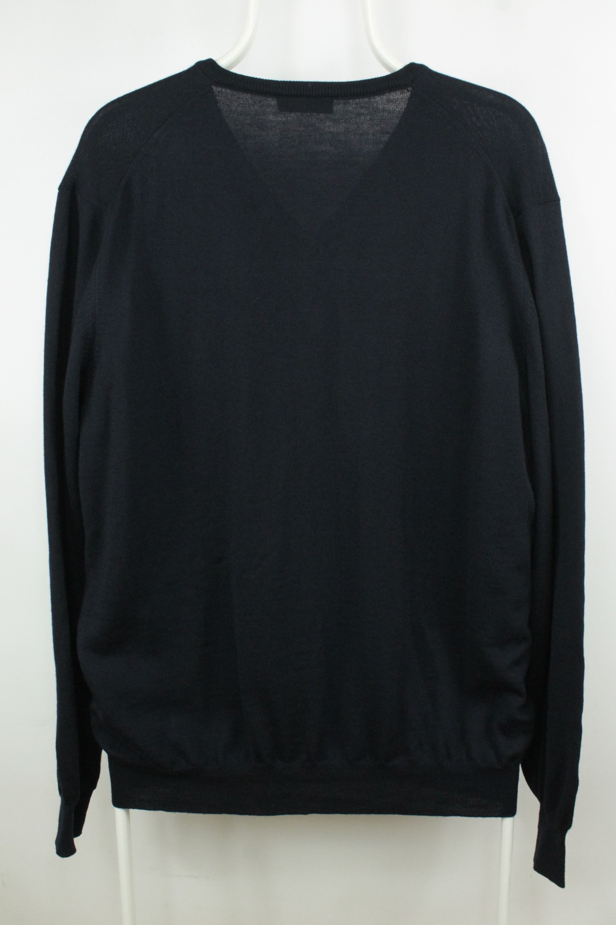 Gran Sasso Gran Sasso V-Neck Navy Knit Wool Sweater Pullover Men's Size US XL / EU 56 / 4 - 6 Thumbnail