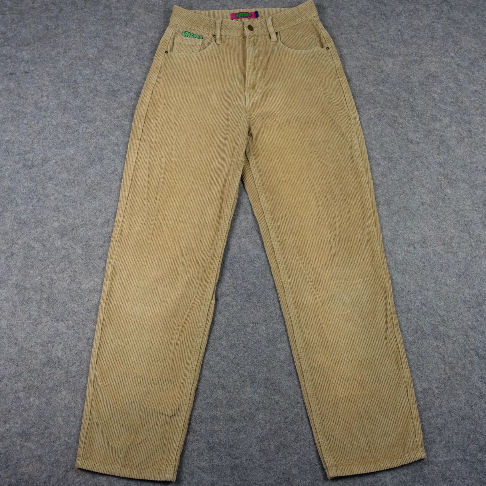 Empyre Empyre Tori Pants Womens 6 Beige High Rise Corduroy Straight Leg Casual Skater Brown Cotton 30 in Inseam Women Regular Pants Mens? Size 28" / US 6 / IT 42 - 2 Thumbnail