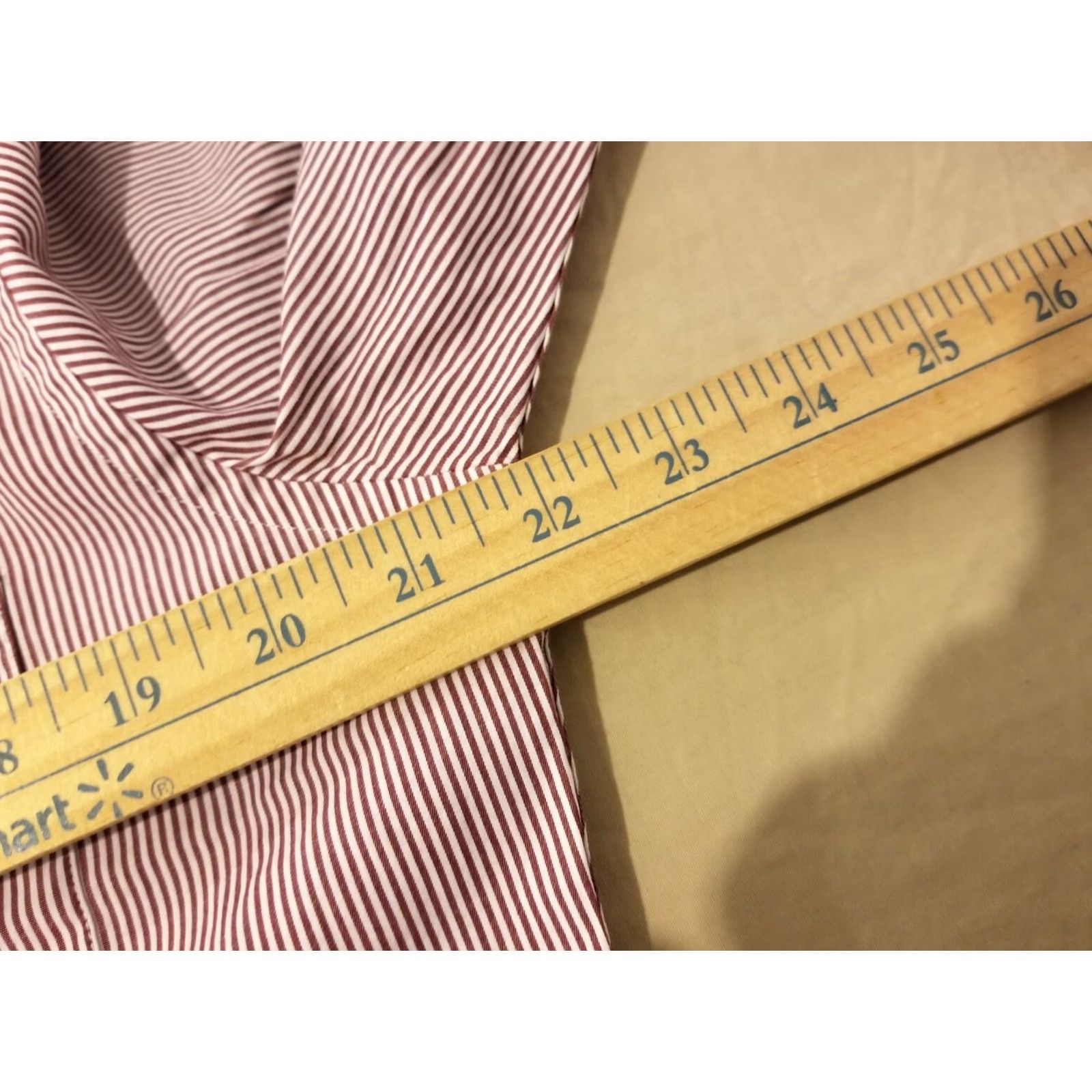 Brooks Brothers Mens Brooks Brothers Dress Shirt M Medium Burgundy Button Cotton Size 40R - 4 Thumbnail