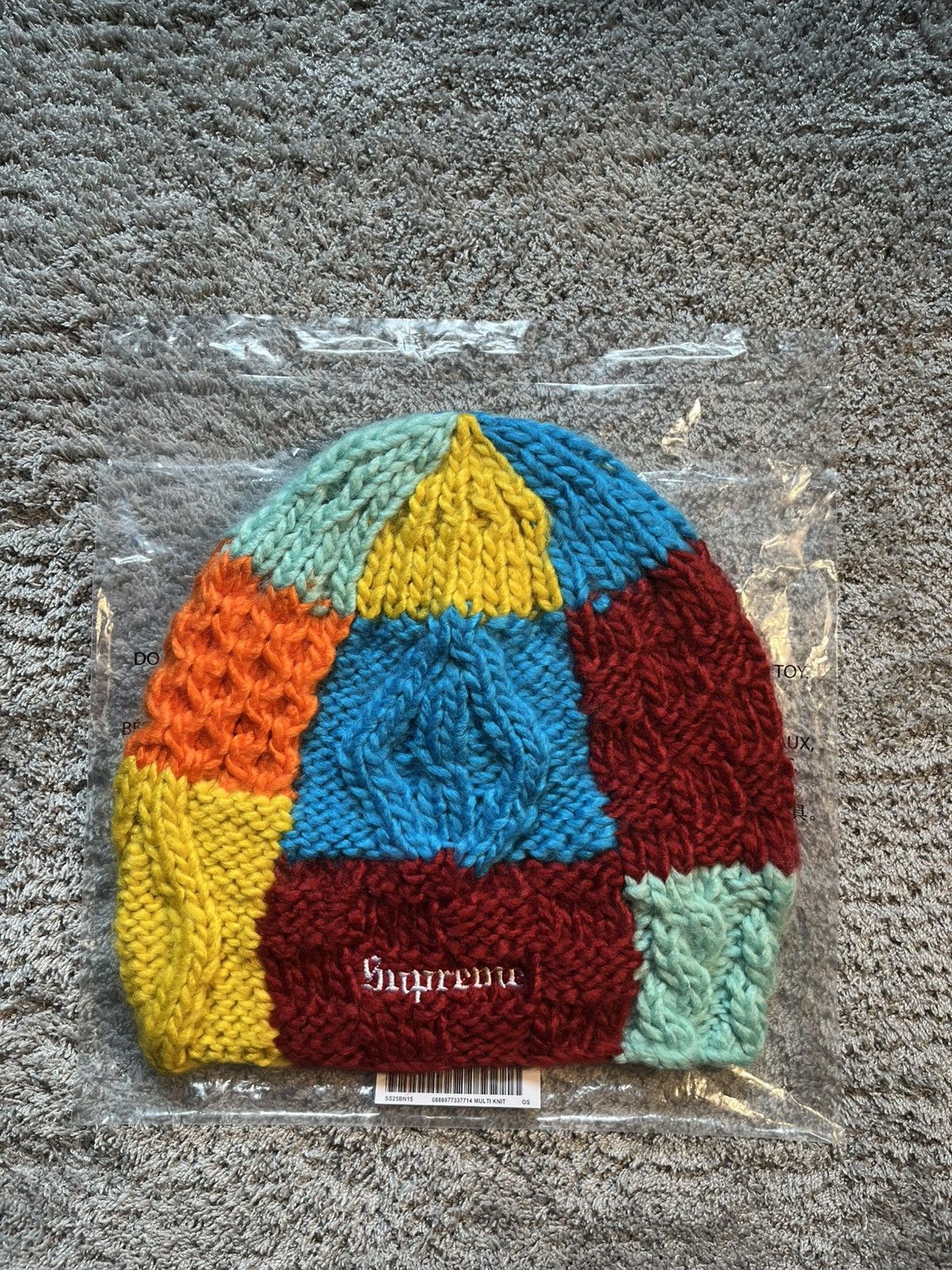 Supreme Supreme block knit beanie multicolor | Grailed