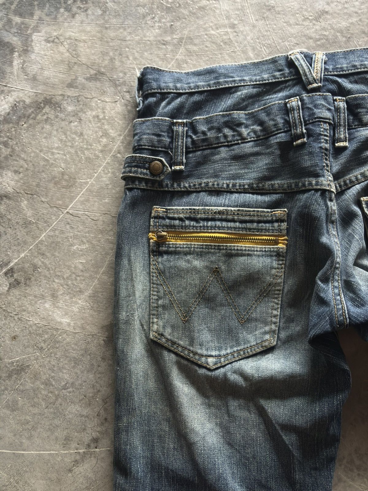 Japanese Brand DOUBLE WAIST WRANGLER japanese punk grunge ppfm style Size US 32 / EU 48 - 13 Thumbnail