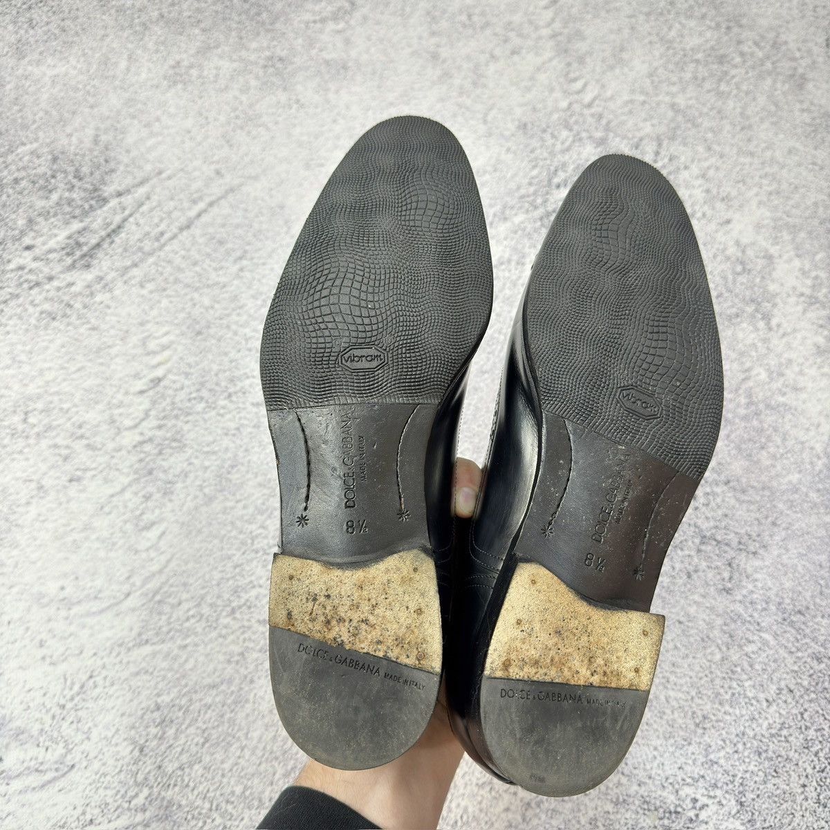 Dolce & Gabbana × Handmade D&G Mens Black Oxfords Brogues US9.5 UK8.5 EU42.5 27.5cm Size US 9.5 / EU 42-43 - 12 Thumbnail