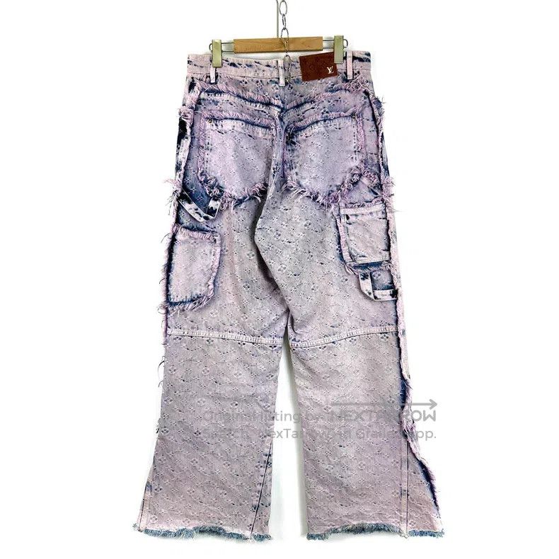 Louis Vuitton Louis Vuitton Lavender multi-pocket tasseled denim logo je Size US 33 - 2 Thumbnail