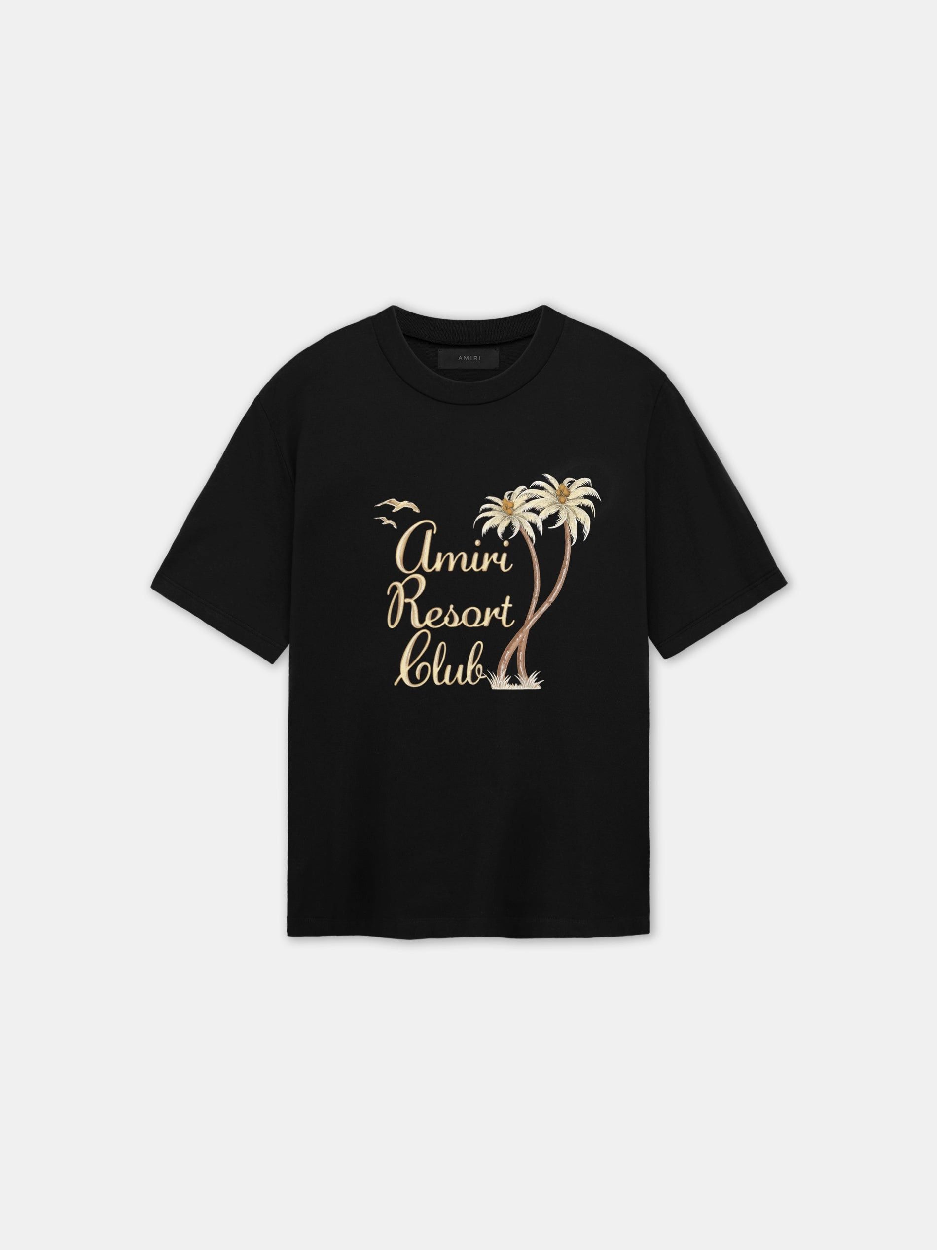 o1s1wg110525 Twisted Palms T-Shirt in Black