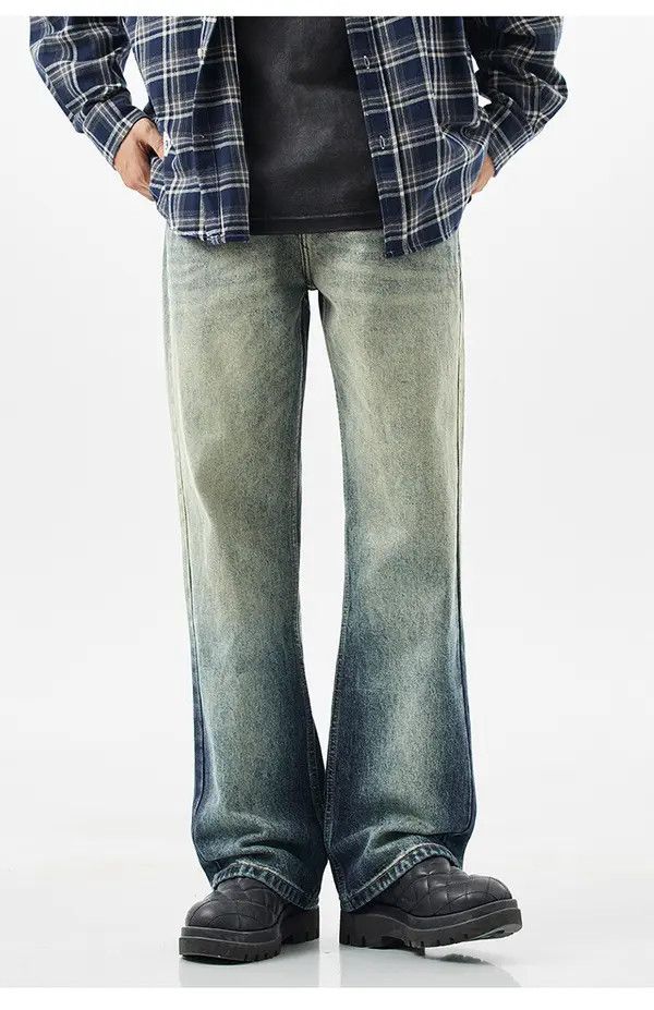 Japanese Brand Vintage loose straight casual versatile gradient jeans Size US 32 / EU 48 - 6 Thumbnail