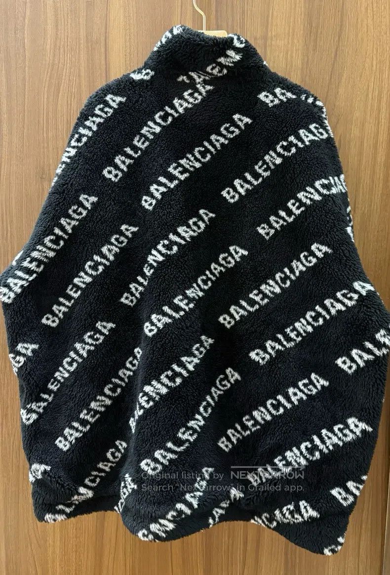Balenciaga Balenciaga Black and white full print teddy jacket Size XXS / US 00 / IT 34 - 2 Thumbnail