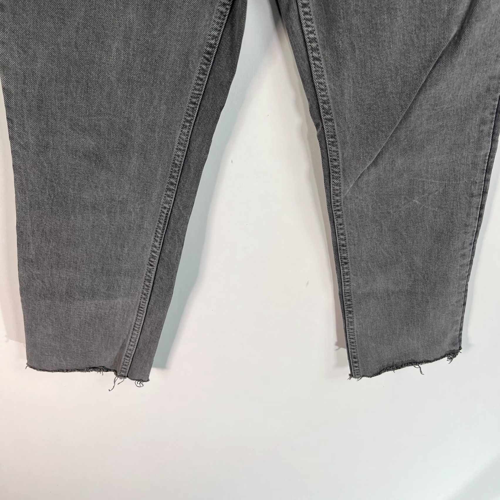Banana Republic VINTAGE Banana Republic High Waist Stretch Ruff Hem Denim Jeans Womens SZ26 Black 24X26 Size 26" / US 2 / IT 38 - 4 Thumbnail