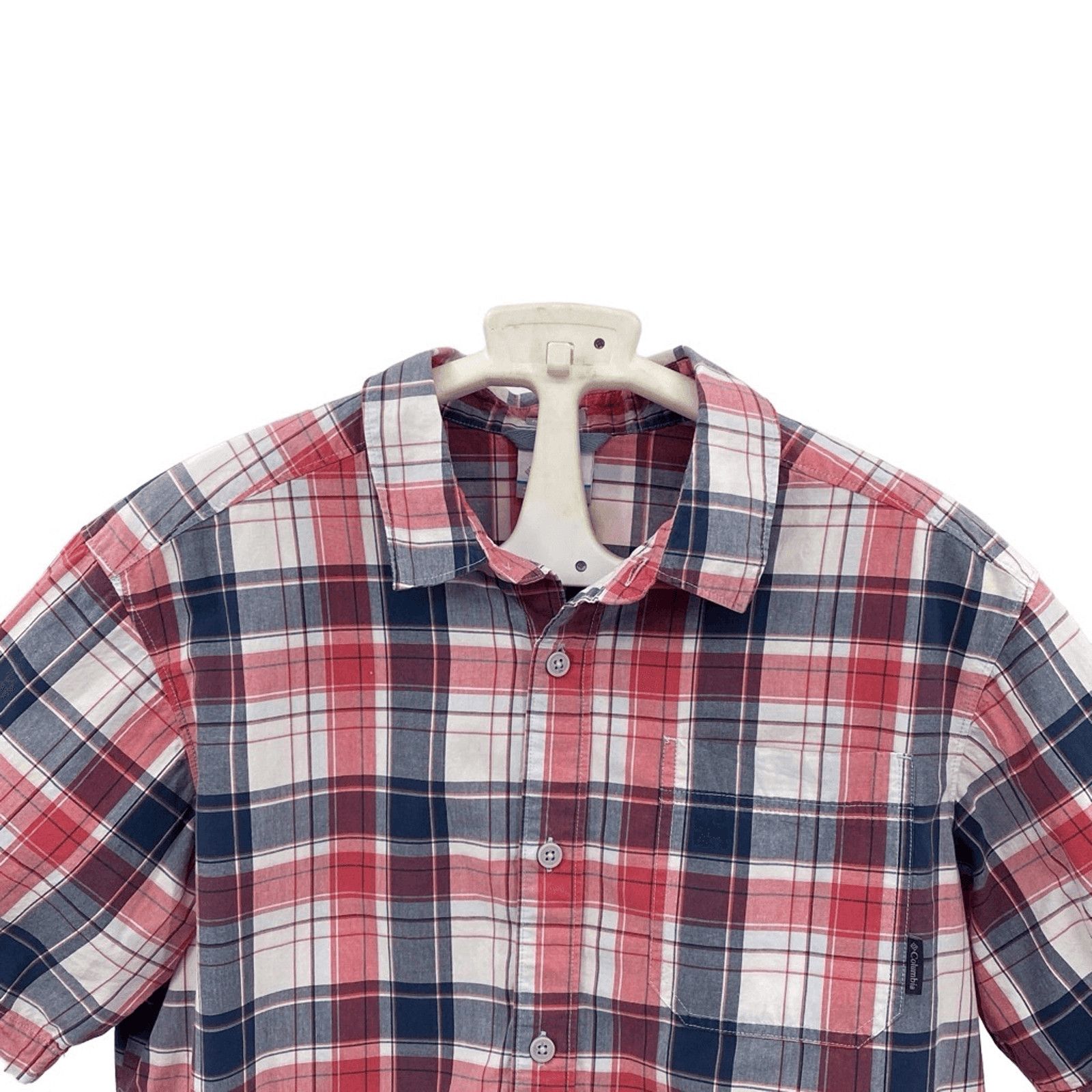 Columbia Columbia Men's Red Plaid Short Sleeve Button-Up Shirt Large Size US L / EU 52-54 / 3 - 3 Thumbnail