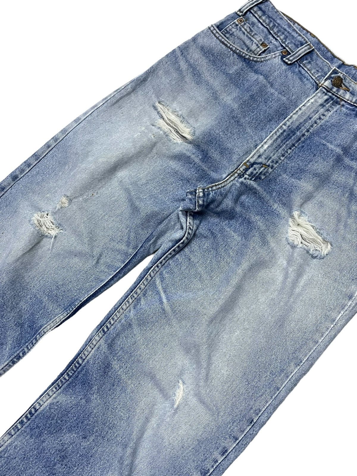 Vintage Levis 519-0219 Distressed Light Wash Jeans