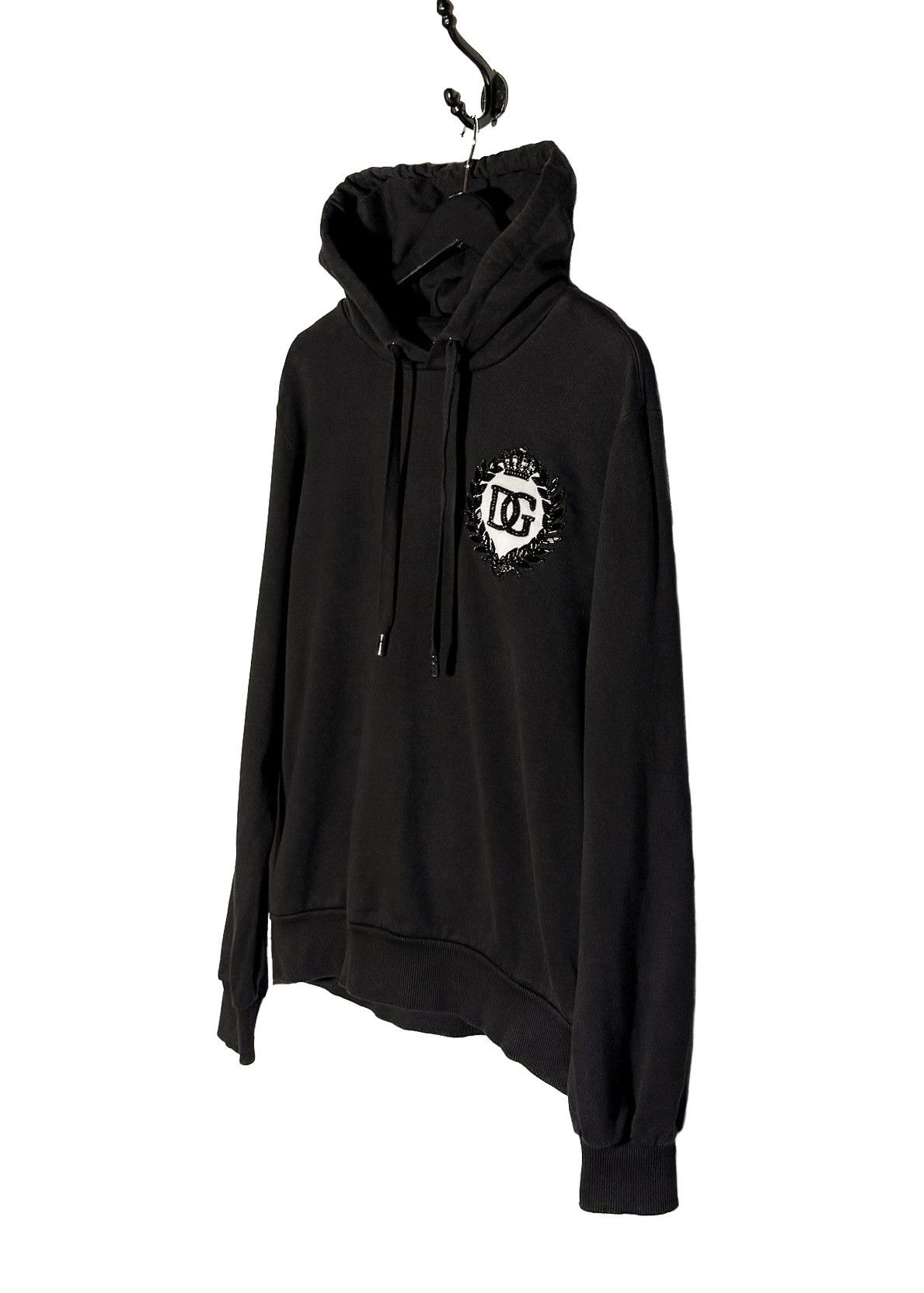 Dolce & Gabbana Dolce & Gabbana Black DG Crown Logo Embroidered Hoodie Size US M / EU 48-50 / 2 - 3 Thumbnail