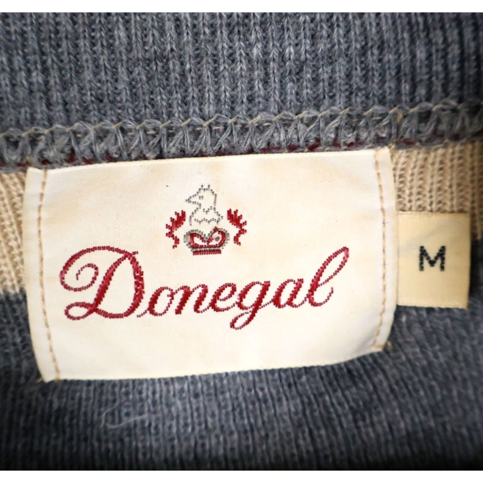 Vintage VINTAGE Donegal Sweater Mens S Gray 70s Men Tag Cream Striped Thin Acrylic Size US S / EU 44-46 / 1 - 3 Thumbnail