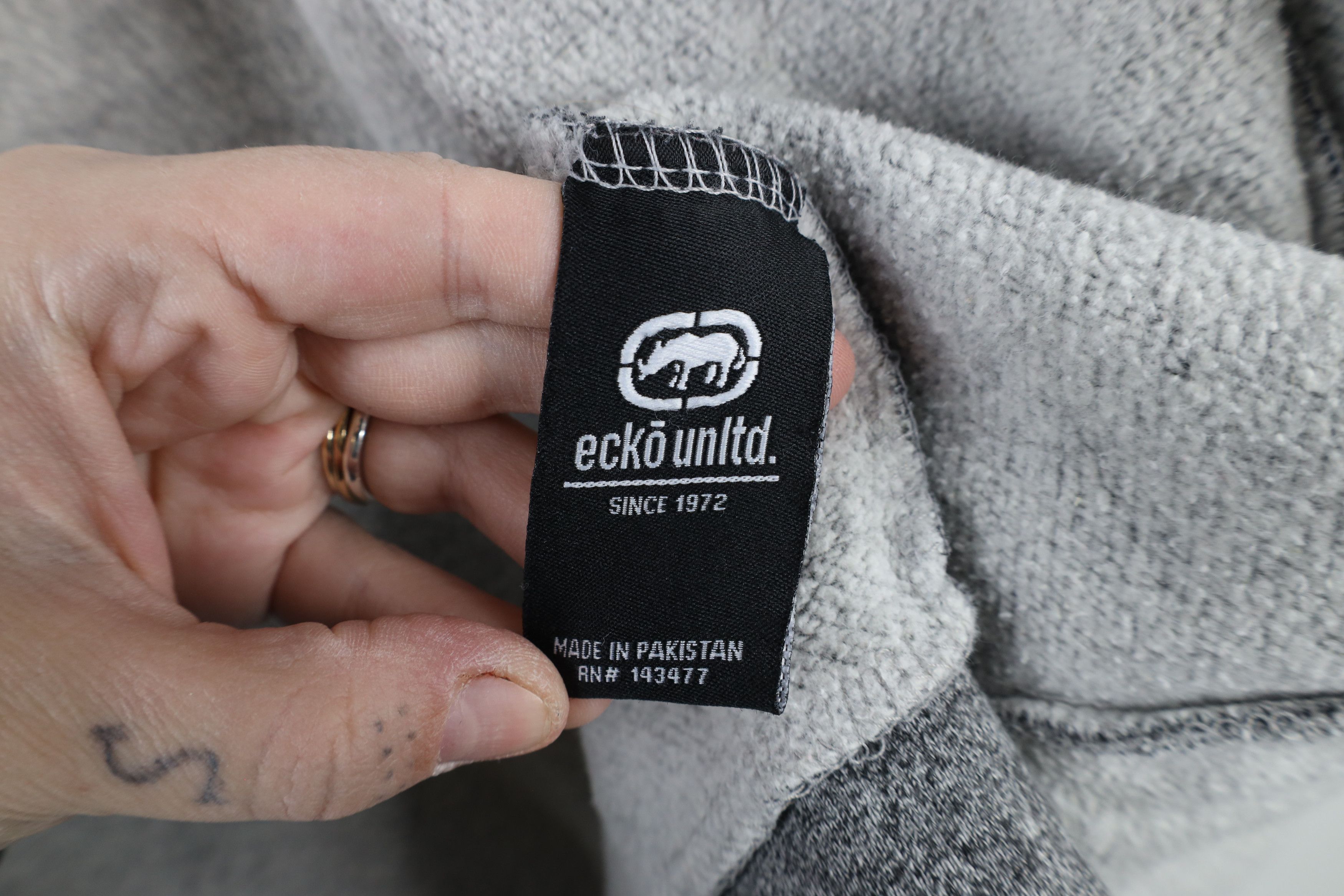 Ecko Unltd. × Vintage Vintage Y2K Ecko Unltd Full Zip Hoodie Sweatshirt Gray Size US L / EU 52-54 / 3 - 9 Thumbnail