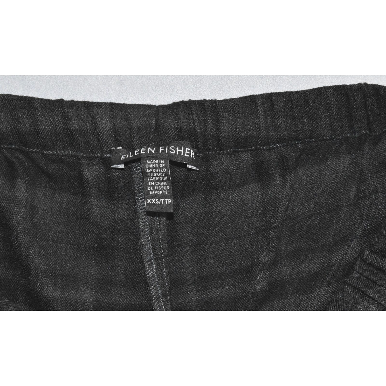 Eileen Fisher EILEEN FISHER Plaid Wool Flannel Elastic Waist Pants Sz XXS Size 28" / US 6 / IT 42 - 4 Thumbnail