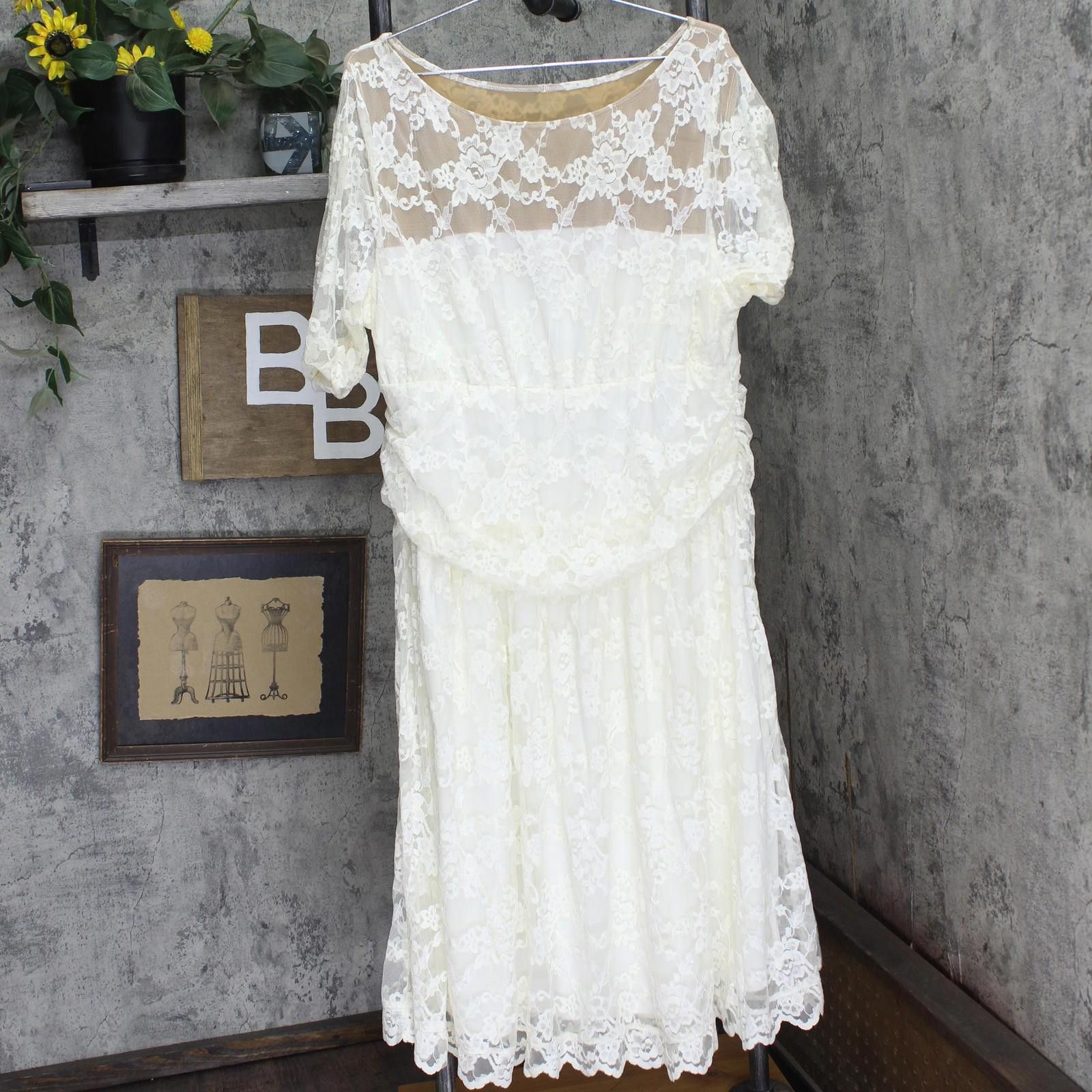 Other Kiyonna Bridal 3/4 Wedding Bridal Dress Off White / Tan 3 Size M / US 6-8 / IT 42-44 - 1 Thumbnail