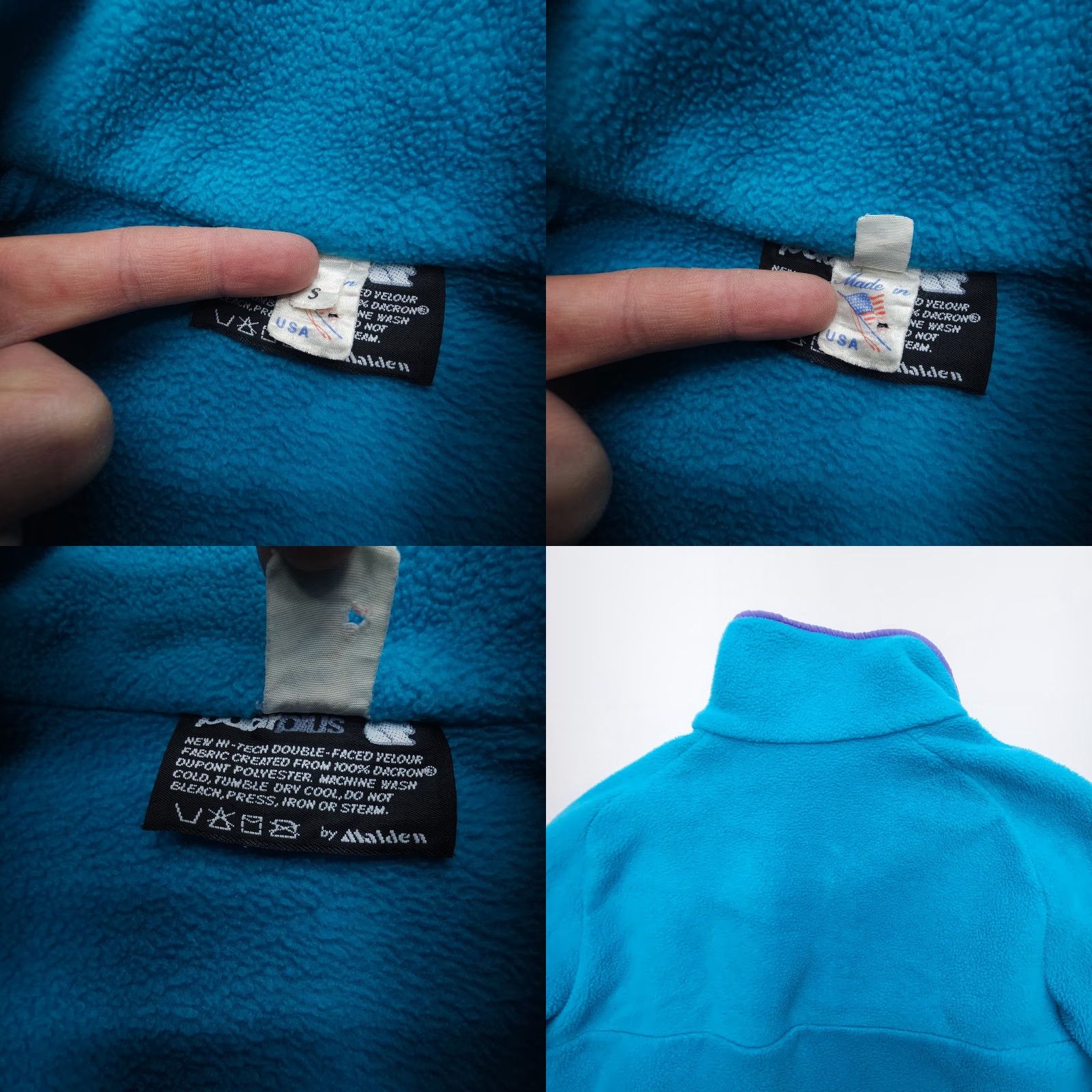 Etro VINTAGE Wyoming Woolens Jackson Hole PolarPlus Fleece Jacket Small Blue Regular Women Basic Jacket 80s 90s Outdoor Retro Size S / US 4 / IT 40 - 8 Thumbnail