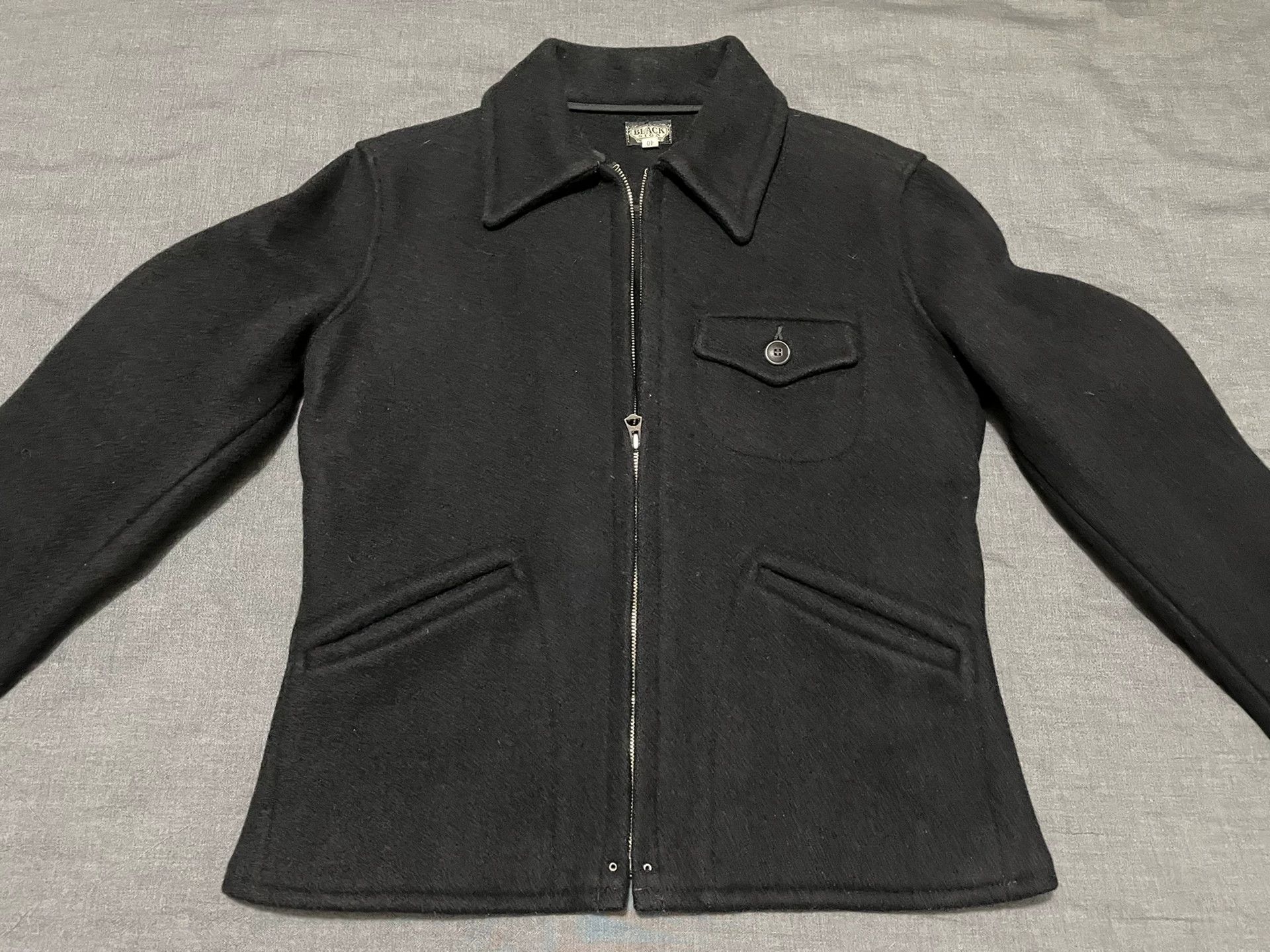 BLACK SIGN Vintage Black Wool Jacket for Men and Women Size US S / EU 44-46 / 1 - 1 Thumbnail