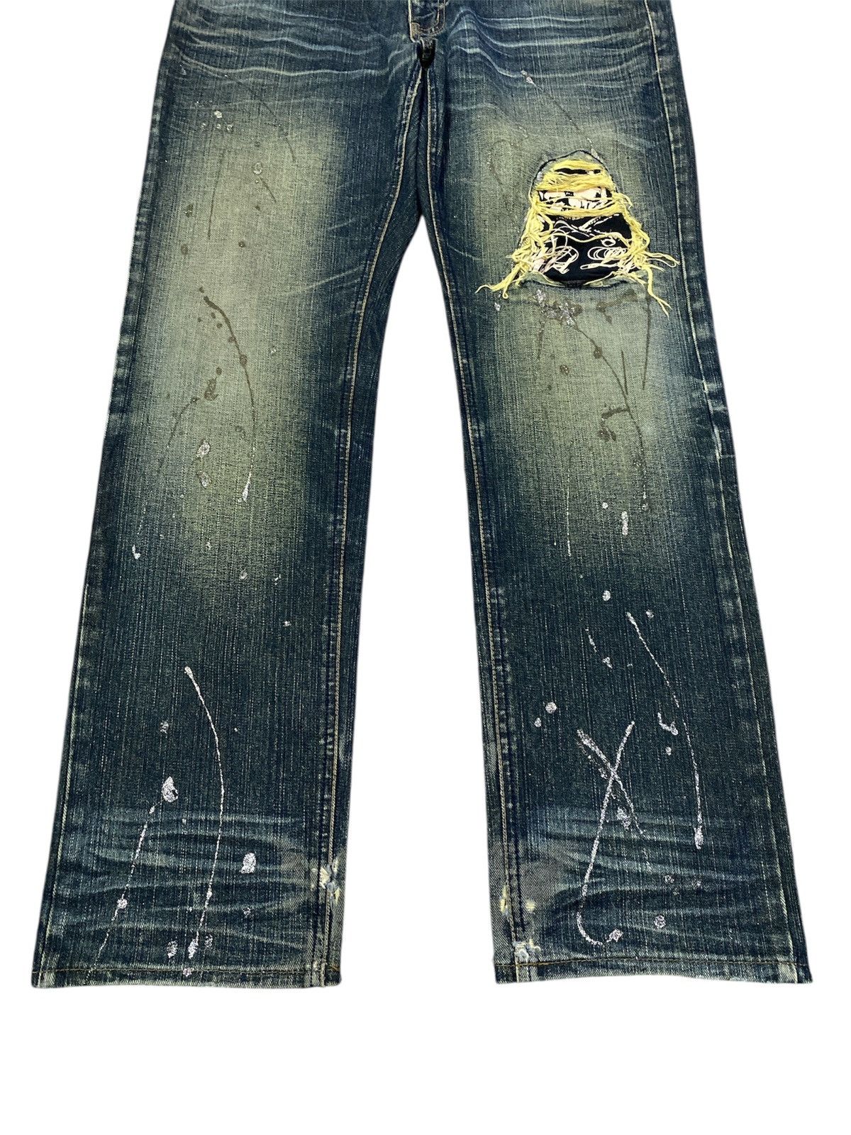 Japanese Brand Vintage Wild Life Skull splatered paint pants Size US 32 / EU 48 - 3 Thumbnail