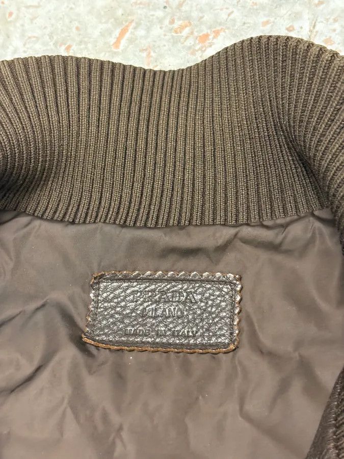 Prada 2000s Prada Brown Leather Premium Jacket Size US M / EU 48-50 / 2 - 9 Thumbnail