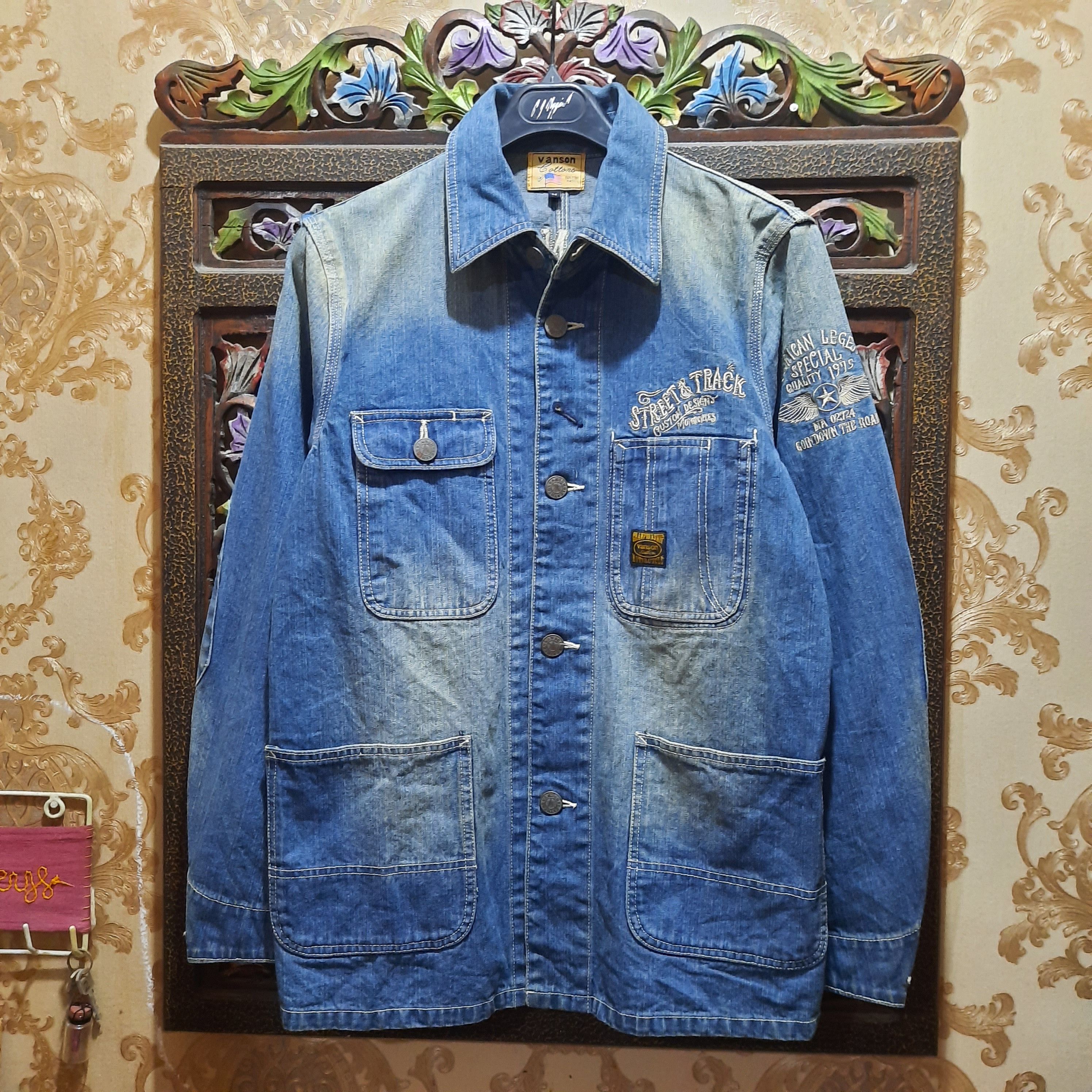 Vanson Leathers Vanson cottons denim chore jacket Size US M / EU 48-50 / 2 - 1 Thumbnail