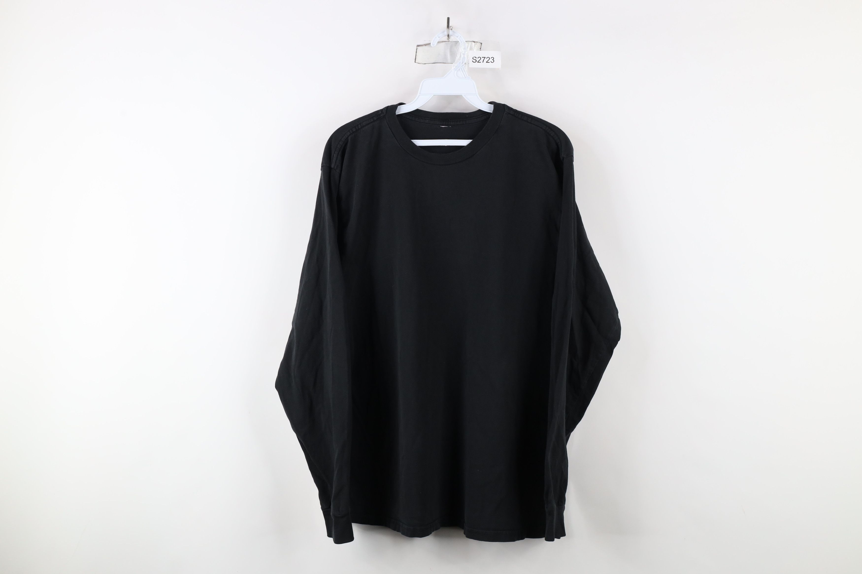 Vintage Vintage 90s Streetwear Long Sleeve T-Shirt Black Cotton Size US L / EU 52-54 / 3 - 1 Thumbnail