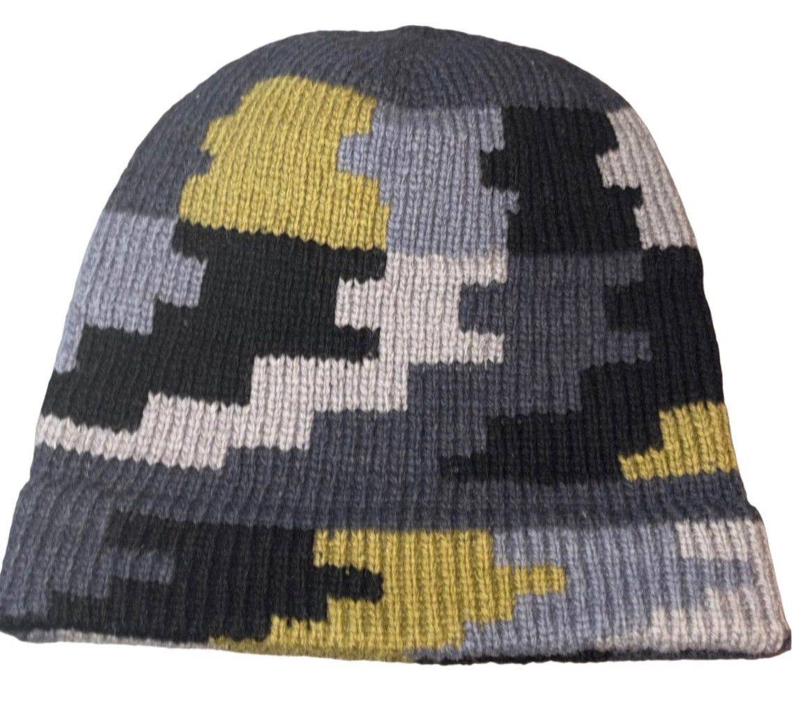 Vintage Vintage Luxury “Damoflage” Pixelated Wool Beanie Size ONE SIZE - 4 Thumbnail