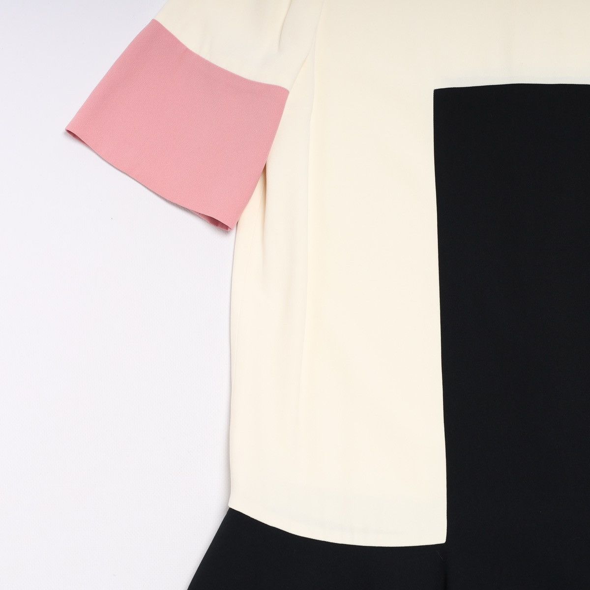 Alexander McQueen Alexander McQueen Dress Acetate Rayon Cream Black Pink Size M / US 6-8 / IT 42-44 - 5 Thumbnail