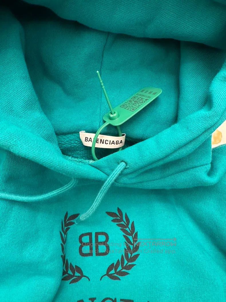 Balenciaga Balenciaga Wheat Logo Hooded Sweatshirt Size US XS / EU 42 / 0 - 3 Thumbnail